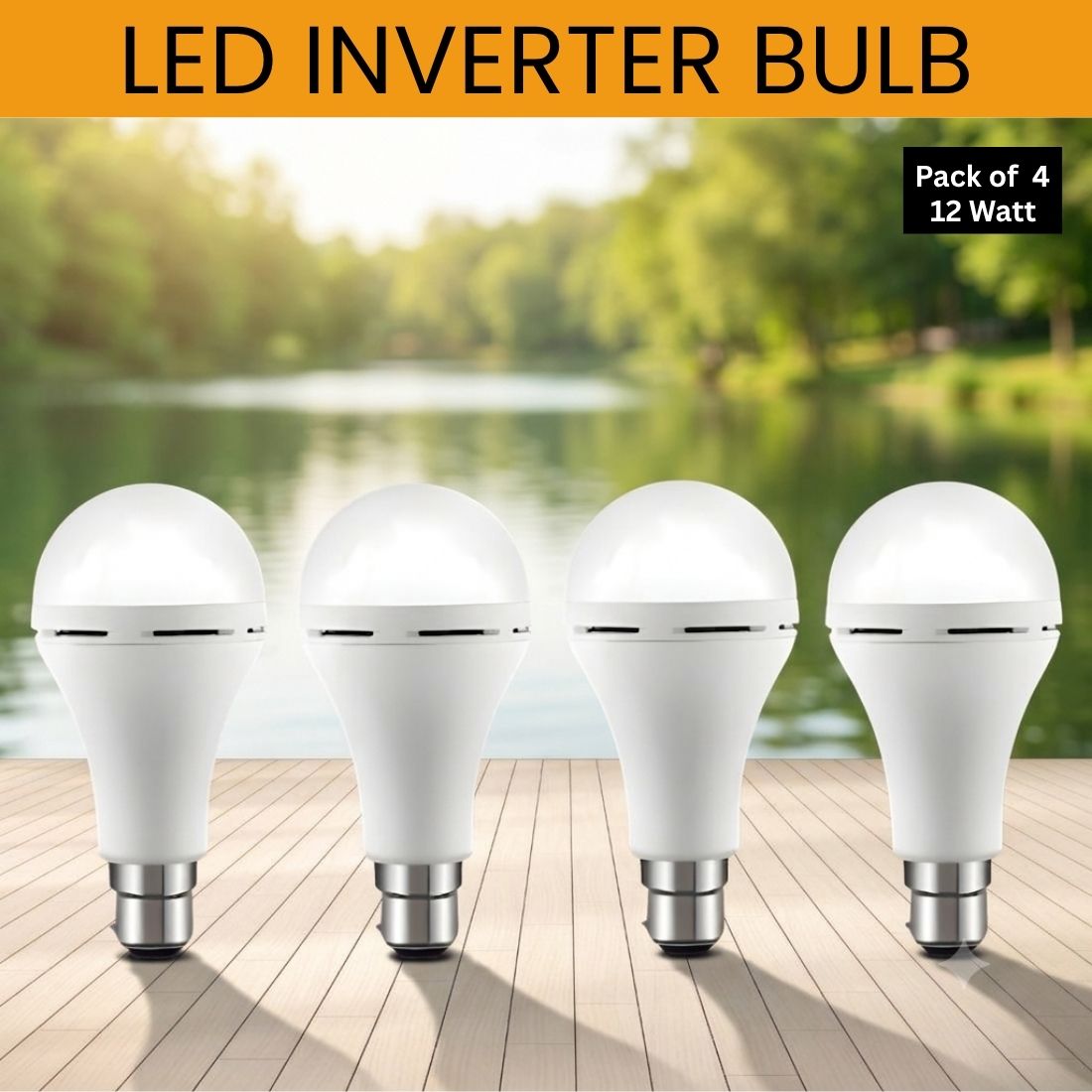 frony Rechargeable Emergency LED Bulb, Power Cut Backup Light For Home Pack of-4 JT455 4 hrs Bulb Emergency Light-picture-0