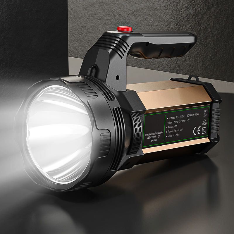finaro Rechargeable LED Search Light 6000 mAh Long Range High Brightness 14 hrs Torch Emergency Light-picture-21
