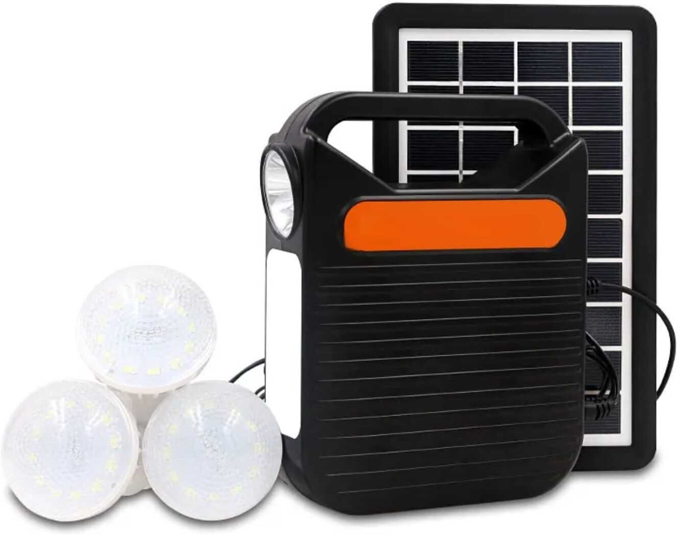 RL-1290 Portable Solar LED Lighting System with 3 Usb Bulb & Rechargeable 6 hrs Flood Lamp Emergency Light-image-30