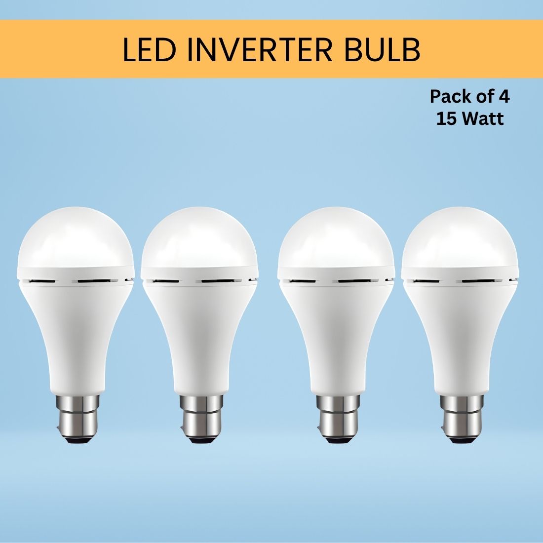 15W Rechargeable Emergency Inverter LED Bulb, Upto 4 Hours Battery For HomePX14 4 hrs Bulb Emergency Light-image-44