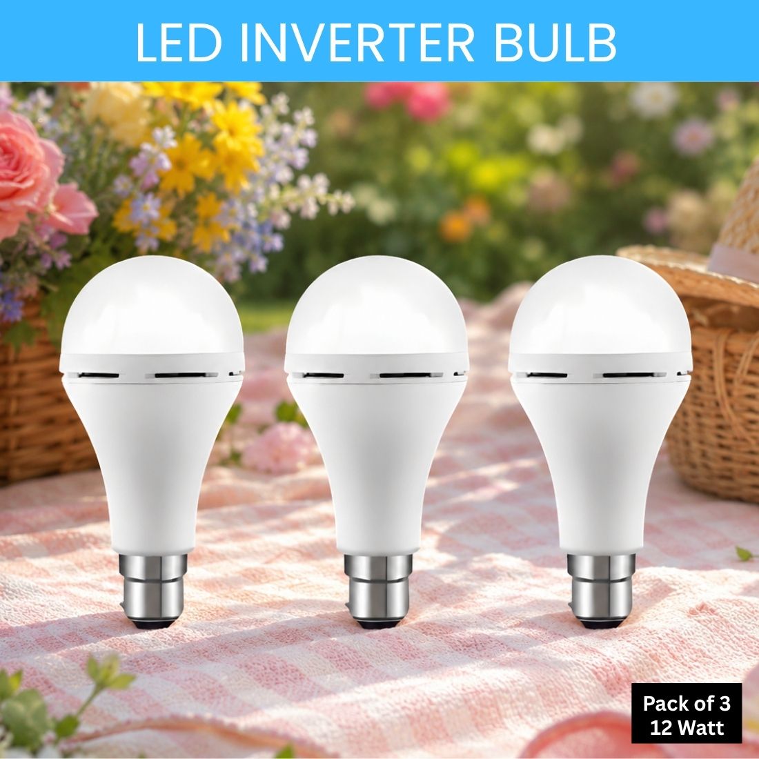 frony Rechargeable Emergency LED Bulb, Power Cut Backup Light For Home Pack of-3 IO212 4 hrs Bulb Emergency Light-picture-10