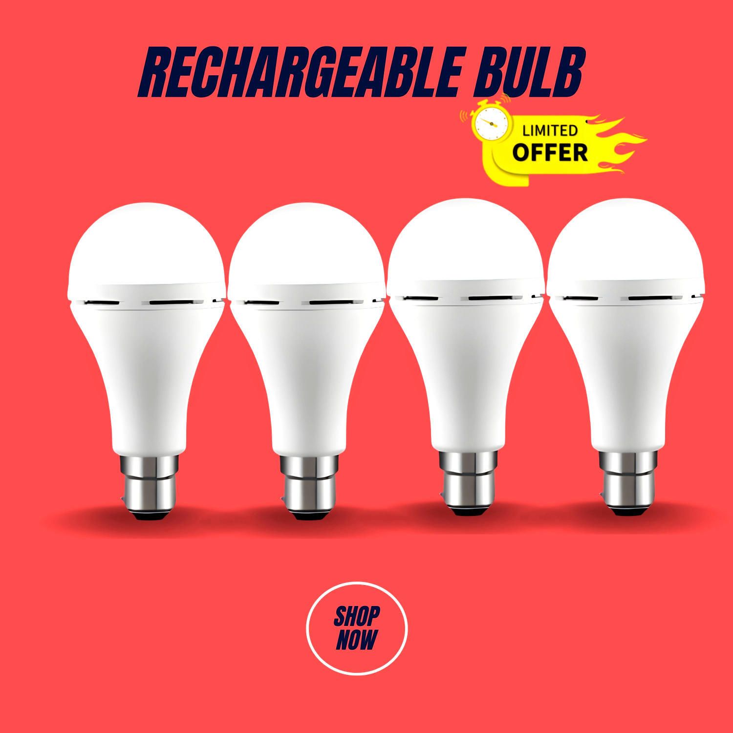 frony Rechargeable Emergency Bulb Inverter Bulb for home 3Hr battery backup_Pack4 L267 3 hrs Bulb Emergency Light-picture-34