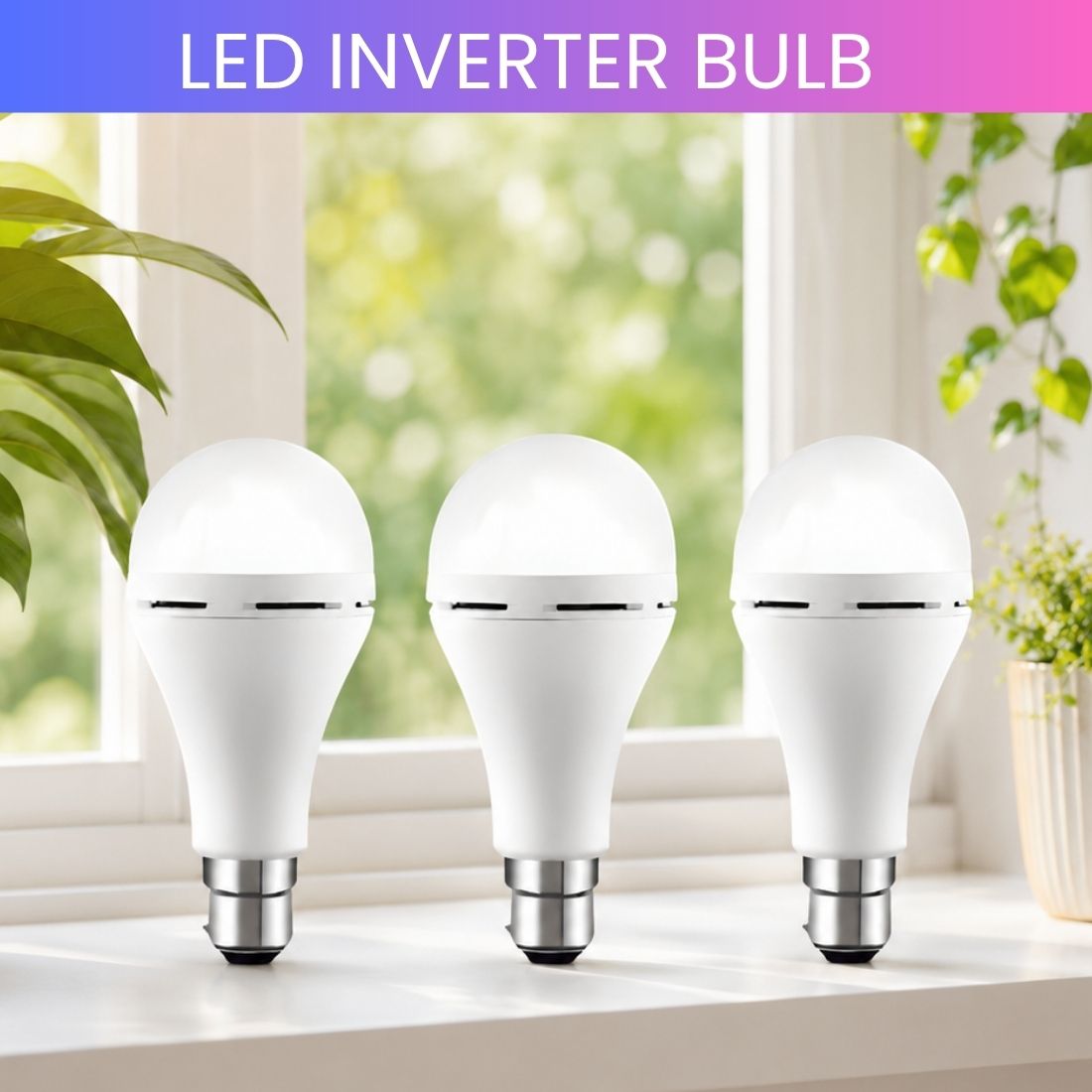 sacro Rechargeable LED Emergency Bulb, Inverter Backup Light for Home Pack of-3 XU57 4 hrs Bulb Emergency Light-picture-38