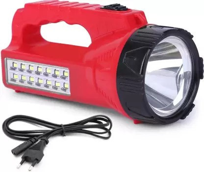 glowish SOLAR CHARGING OPTION SIDE LED SUPPORT SUPER BRIGHT LONG RANGE SEARCHLIGHT 12 hrs Torch Emergency Light image 1