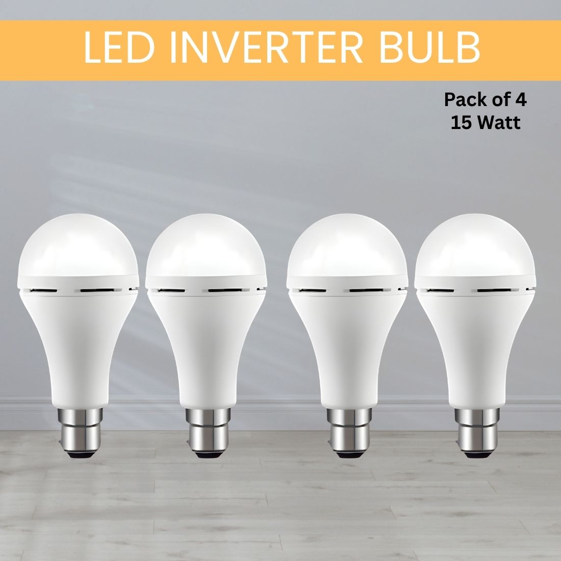 15W Rechargeable Emergency Inverter LED Bulb, Upto 4 Hours Battery For HomePC323 4 hrs Bulb Emergency Light-image-41