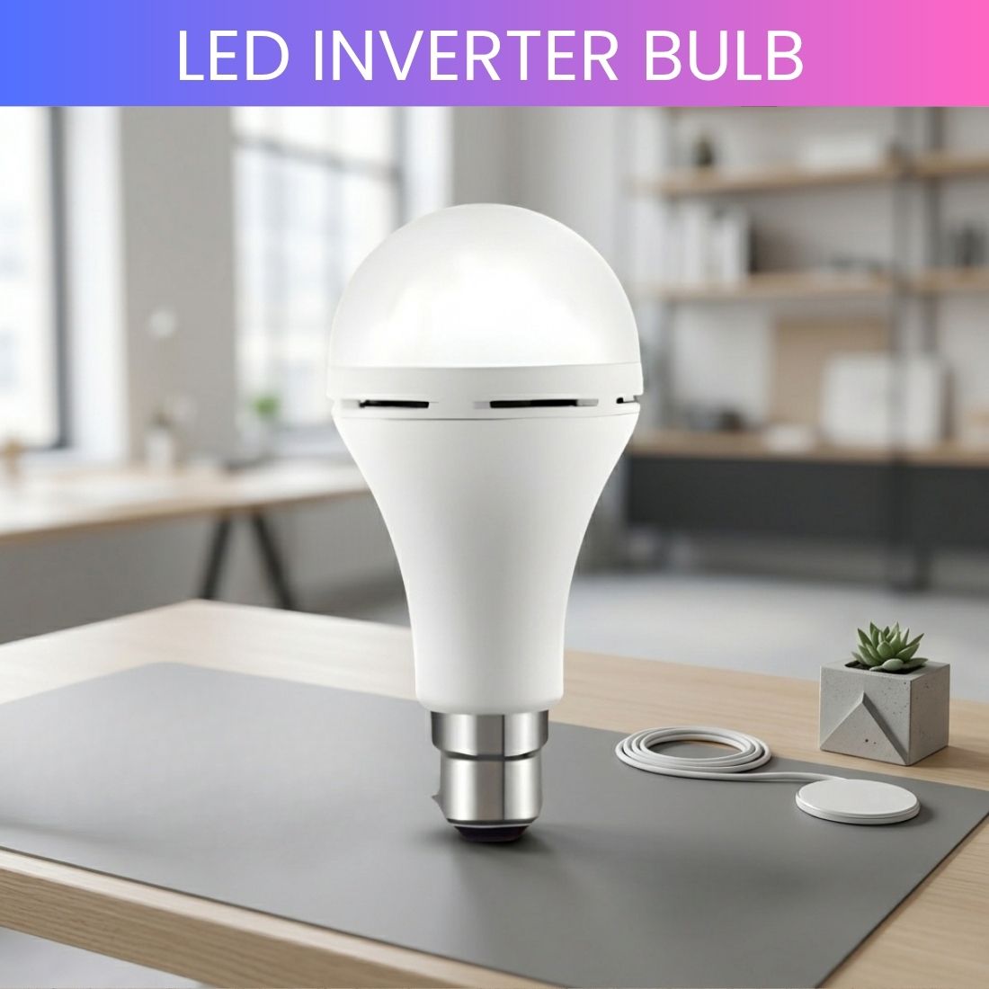 Rechargeable LED Emergency Bulb, Inverter Backup Light for Home Pack of-1HE204 4 hrs Bulb Emergency Light-image-44