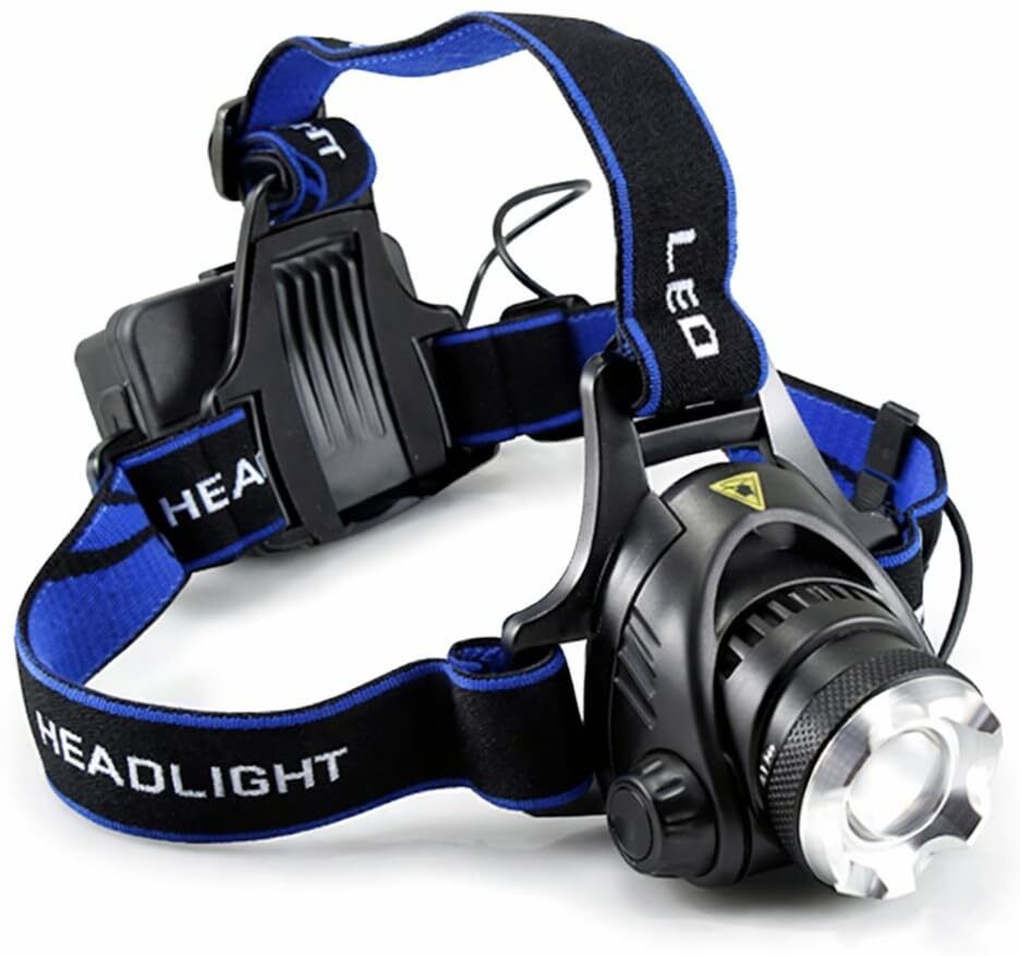 LED Rechargeable Head Torch Flashlight Zoom Headlamp for Outdoor Camping 6 hrs Torch Emergency Light-image-30