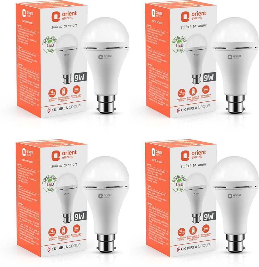 orient electric Emergency Bulb 9W (4 hour backup)-Pack of 4 4 hrs Bulb Emergency Light-picture-21