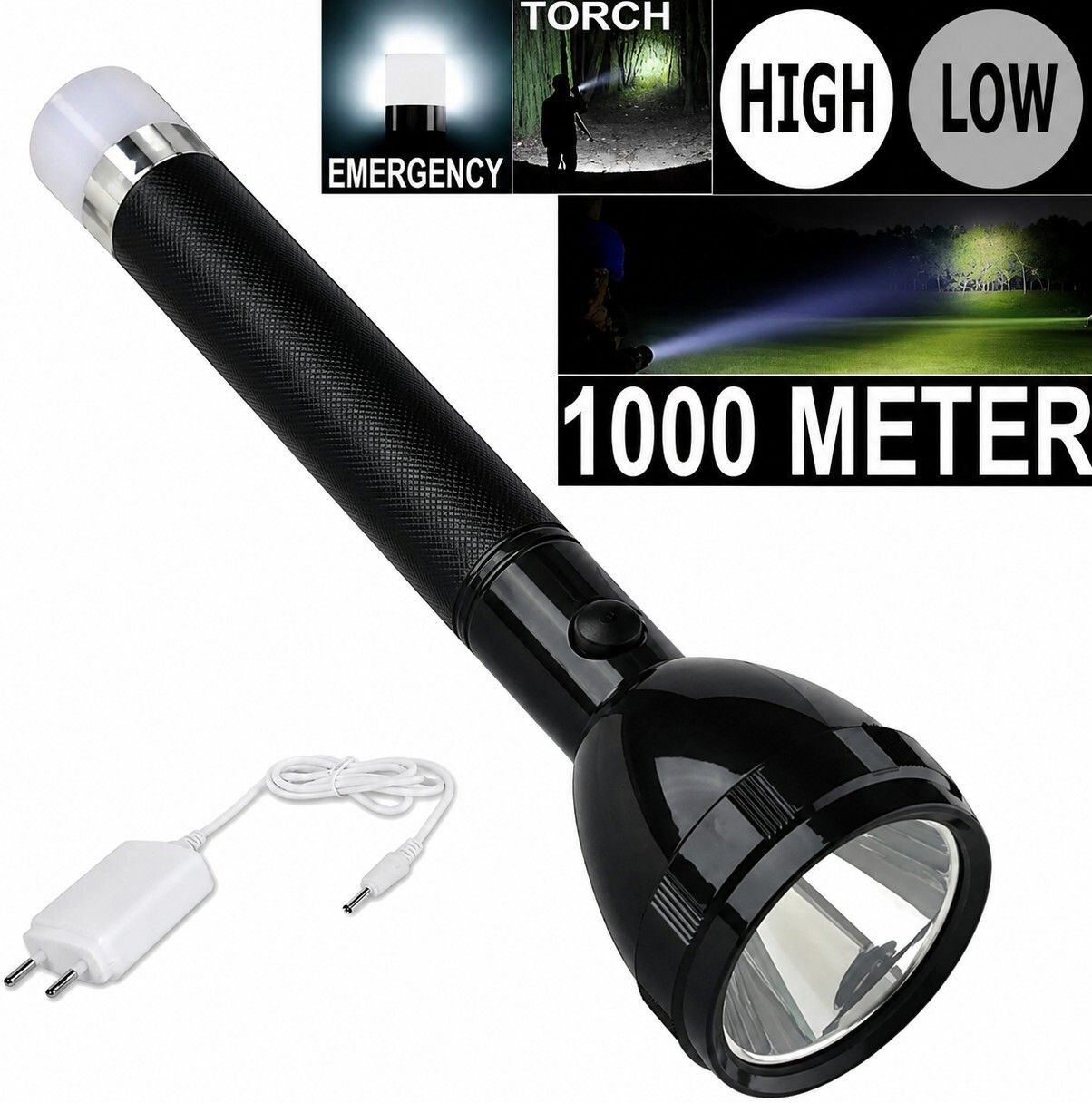 9050 Dual Mode Flashlight – Rechargeable Emergency Torch Light 8 hrs Torch Emergency Light-image-34