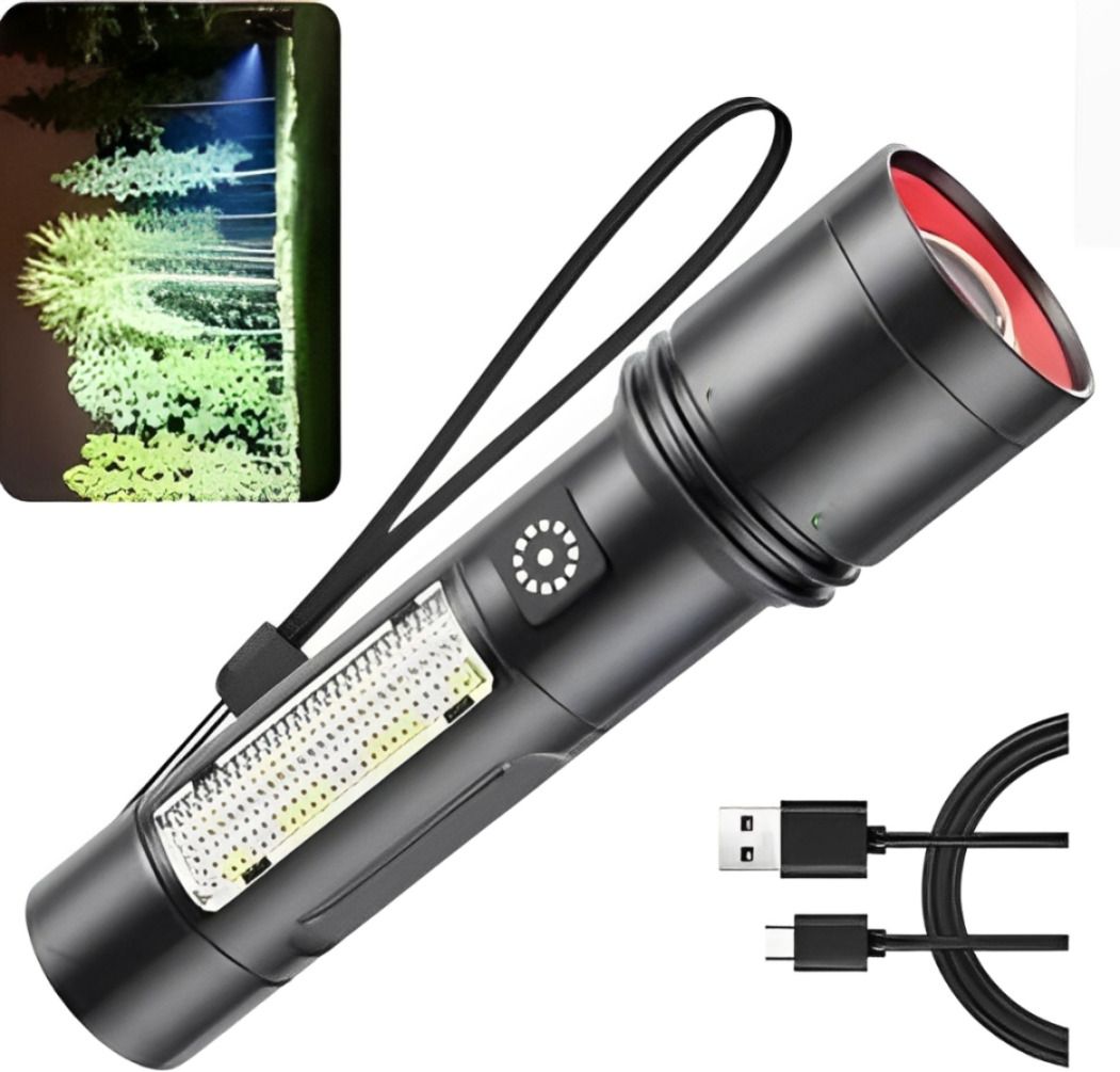 5 Modes Flashlight, Super Bright Cree T6 LED Light Torch 6 hrs Torch Emergency Light-image-24