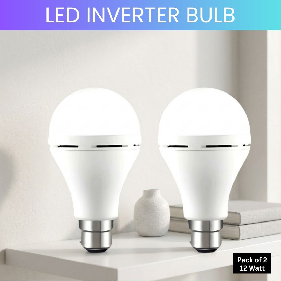 guggu Rechargeable Emergency LED Bulb, Power Cut Backup Light For Home Pack of-2 QK393 4 hrs Bulb Emergency Light-picture-27