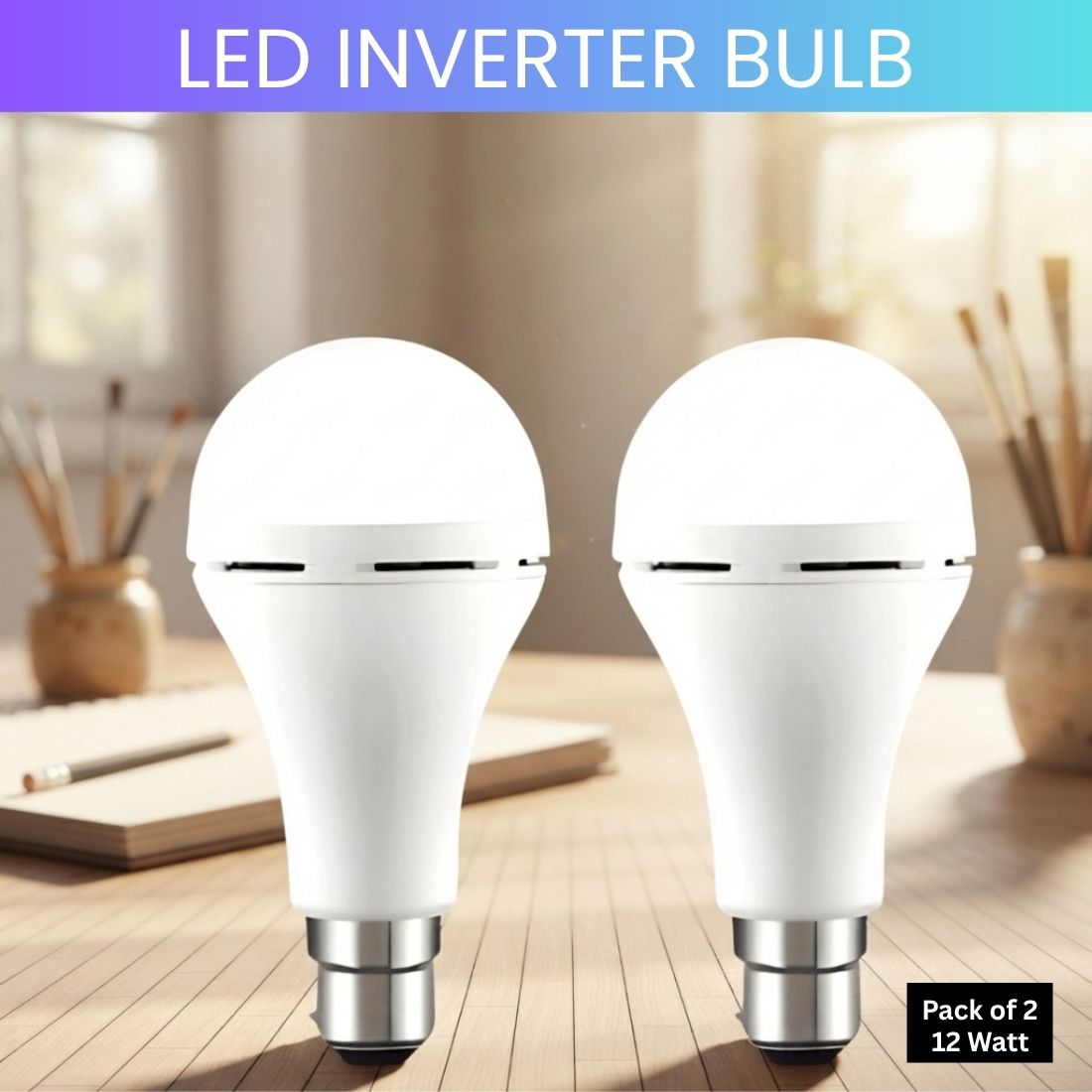guggu Rechargeable Emergency LED Bulb, Power Cut Backup Light For Home Pack of-2 QK333 4 hrs Bulb Emergency Light-picture-41