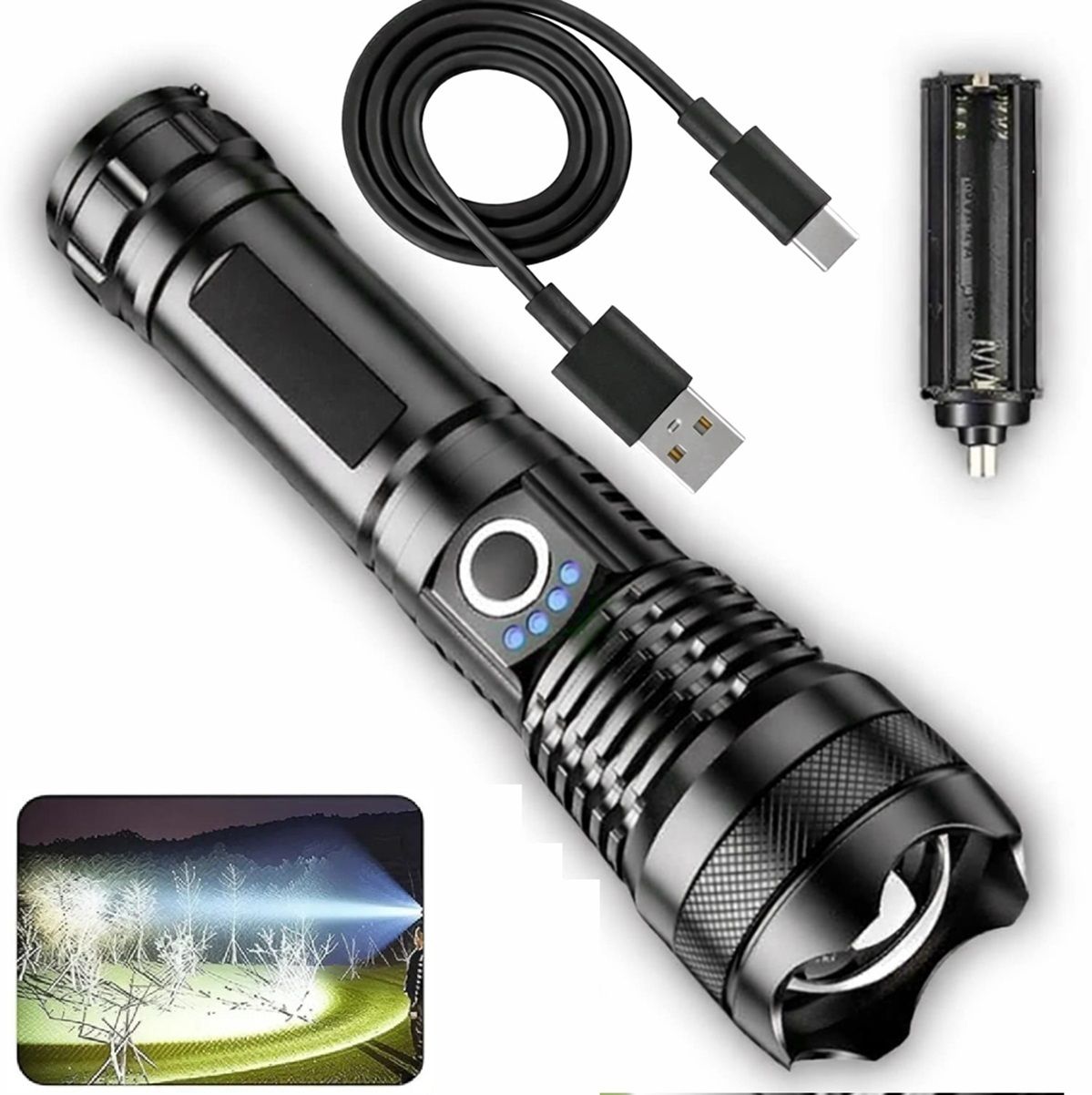 hymasa M983 High Power Zoomable LED Torch Long Distance Beam 10 hrs Torch Emergency Light-picture-34