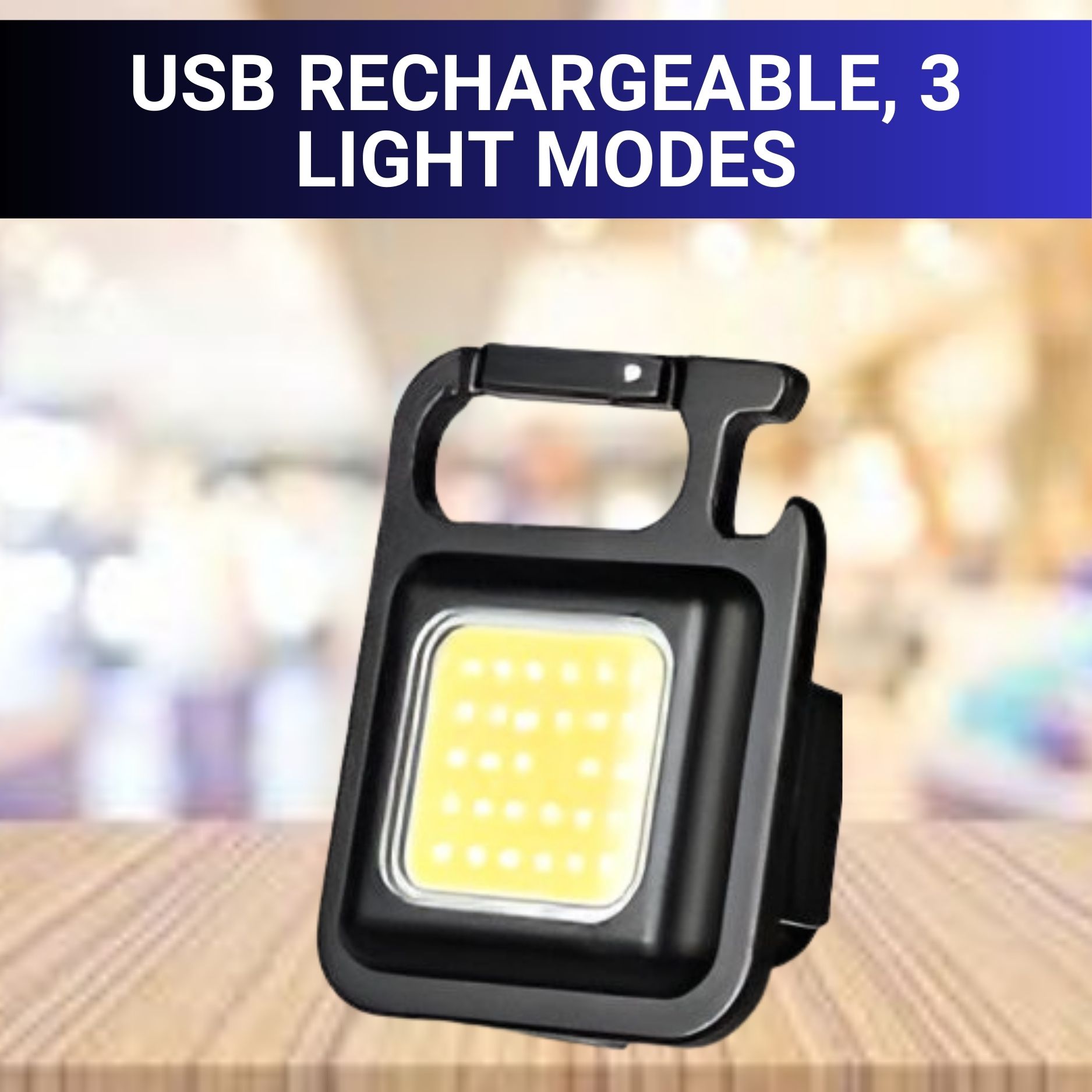 sacro Rechargeable Small (COBB Light) With Keychain and 4 Hours Battery LifeE228 4 hrs Torch Emergency Light-picture-4