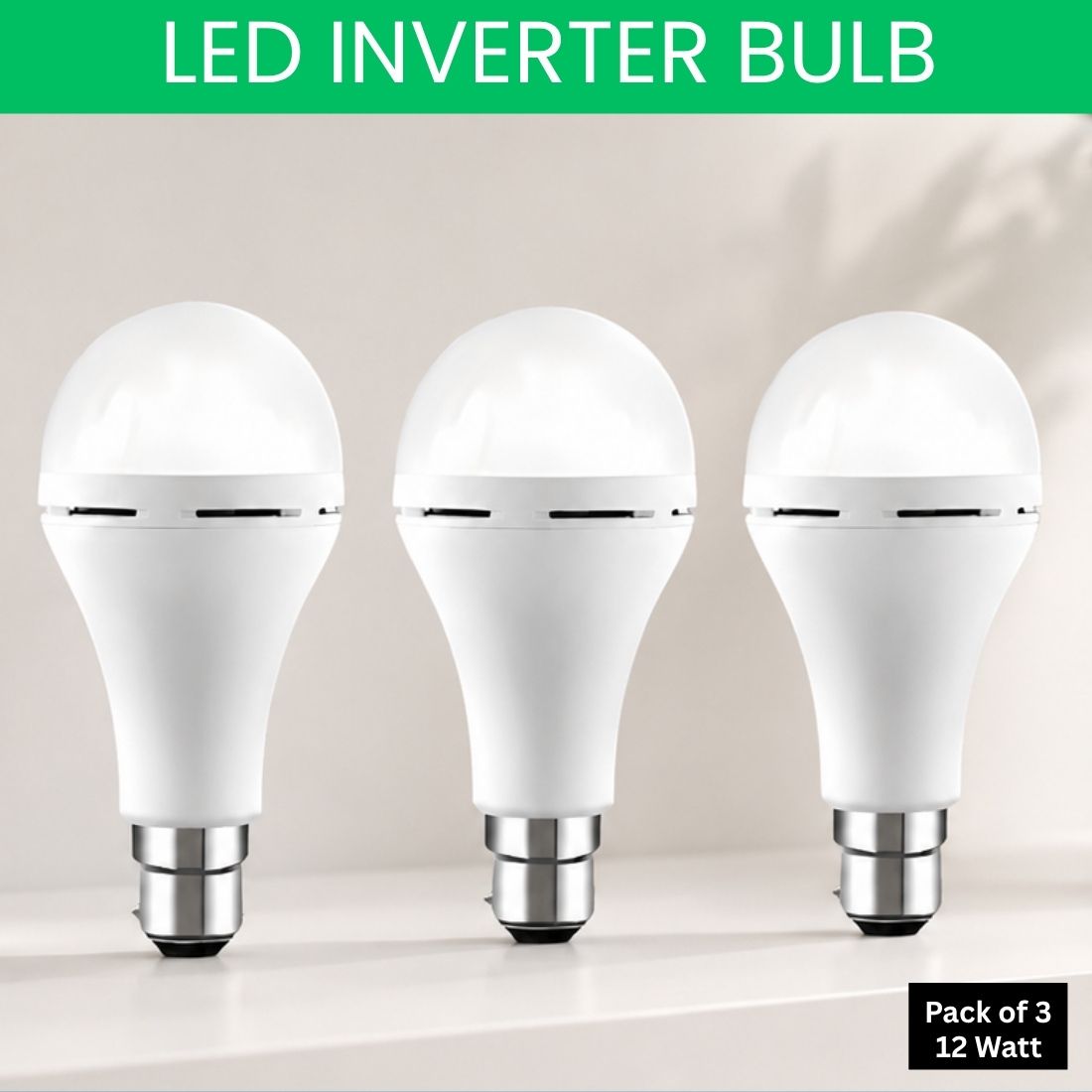 guggu Rechargeable Emergency LED Bulb, Power Cut Backup Light For Home Pack of-3 IU87 4 hrs Bulb Emergency Light-picture-6