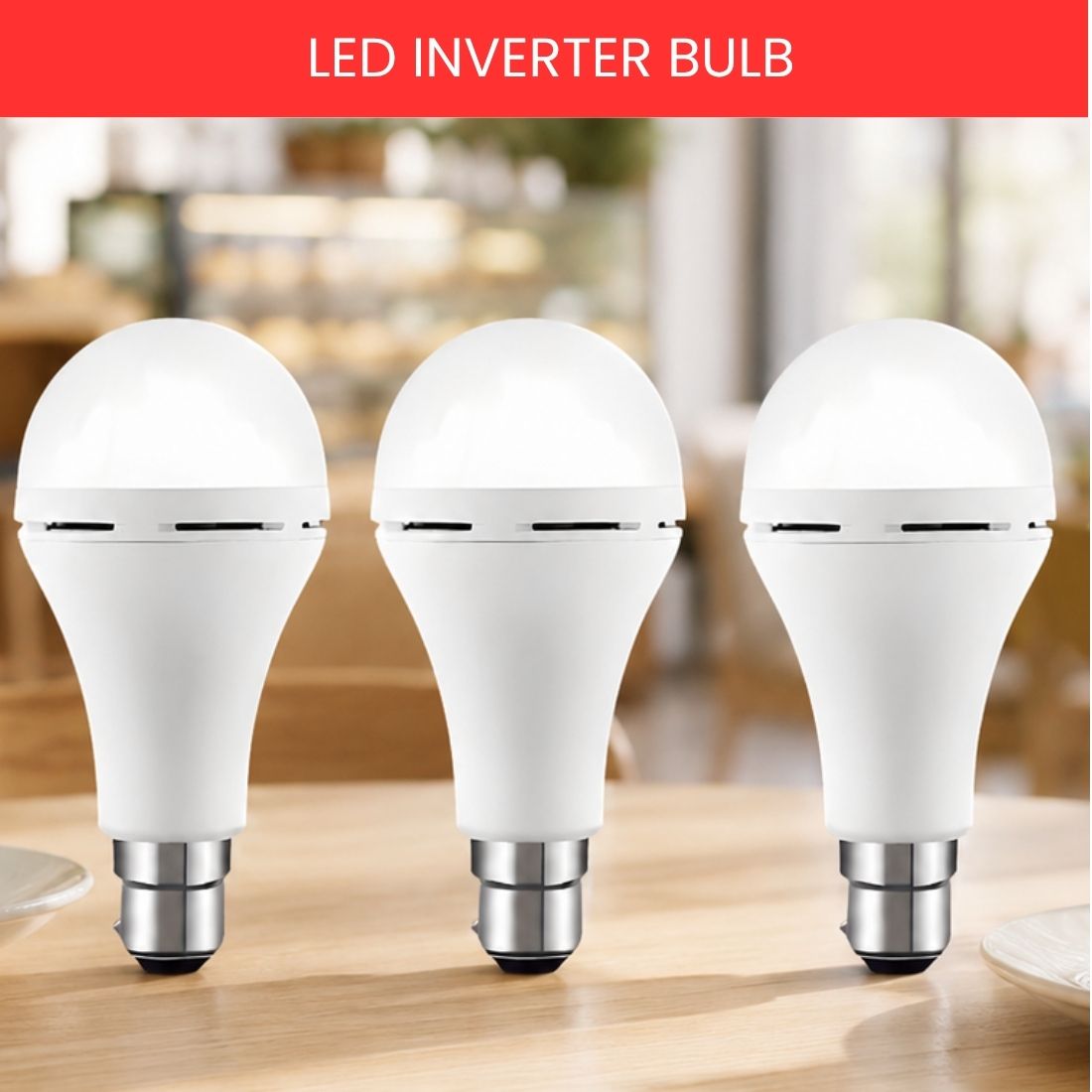 guggu Rechargeable LED Emergency Bulb, Inverter Backup Light for Home Pack of-3 CE203 4 hrs Bulb Emergency Light-picture-8