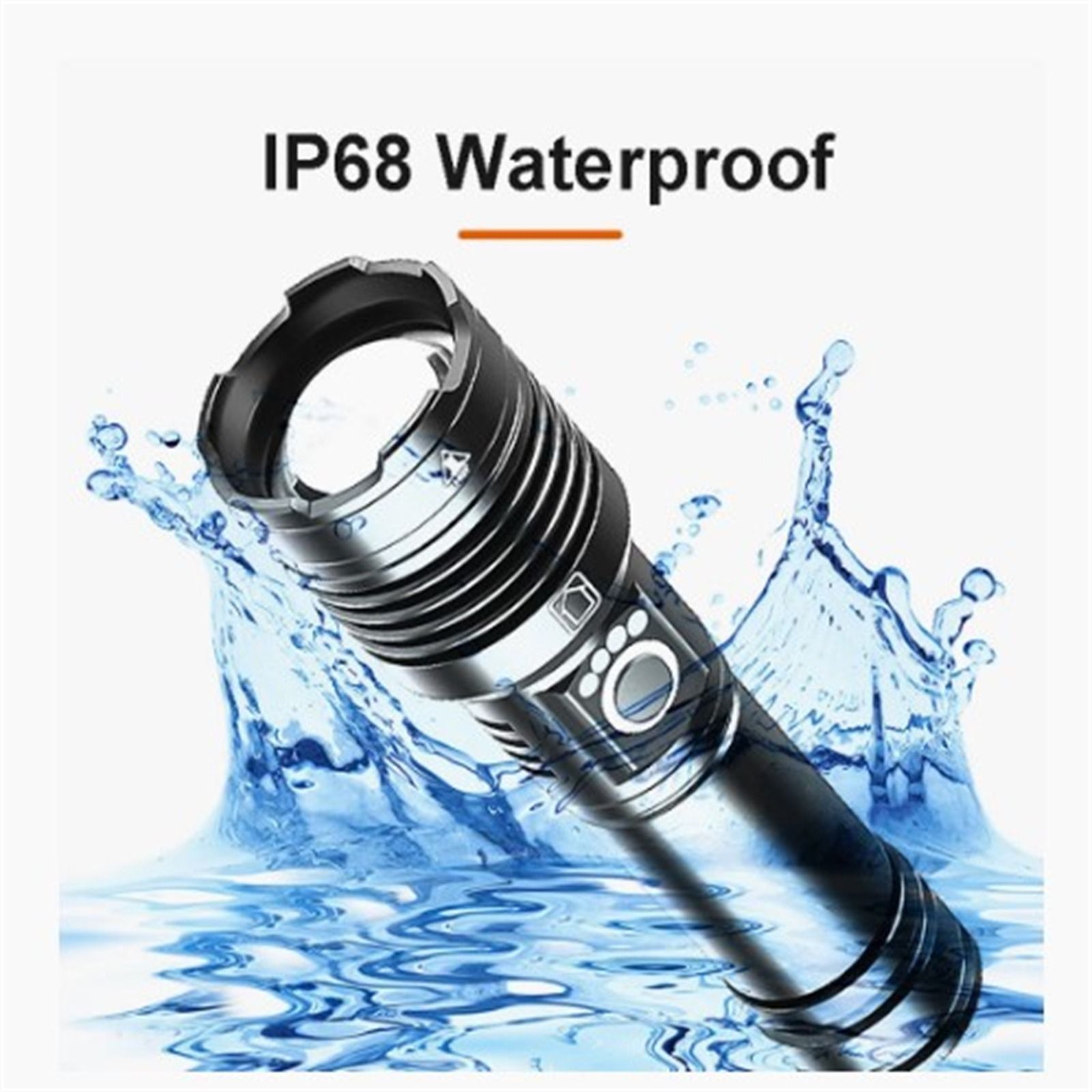 Torch Light High Power, 1000 Meter Flashlight with 4 Modes, Adjustable Focus 8 hrs Torch Emergency Light-image-33