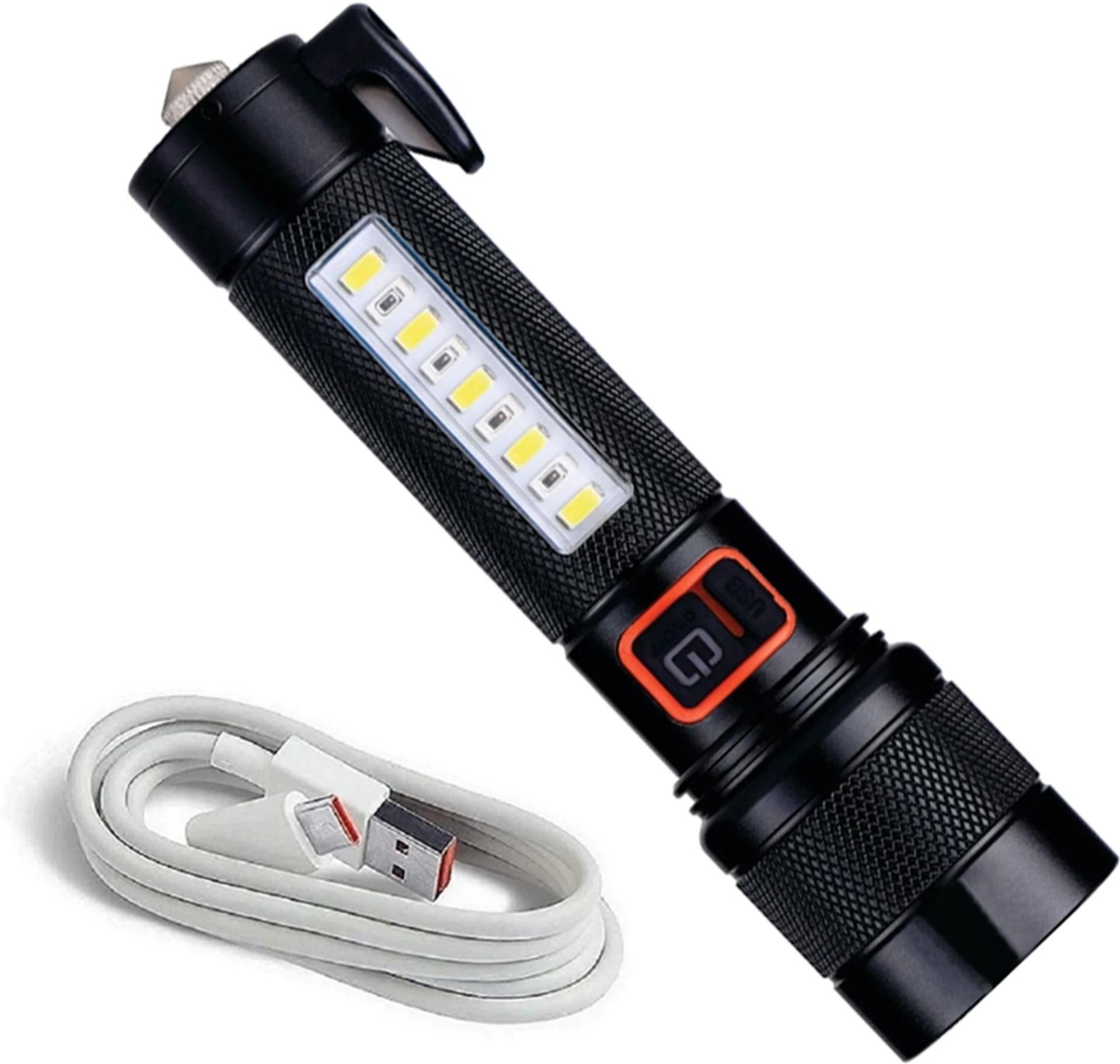 KZ-371S Portable High Power Searchlight with Side Light Hammer 8 hrs Torch Emergency Light-image-49