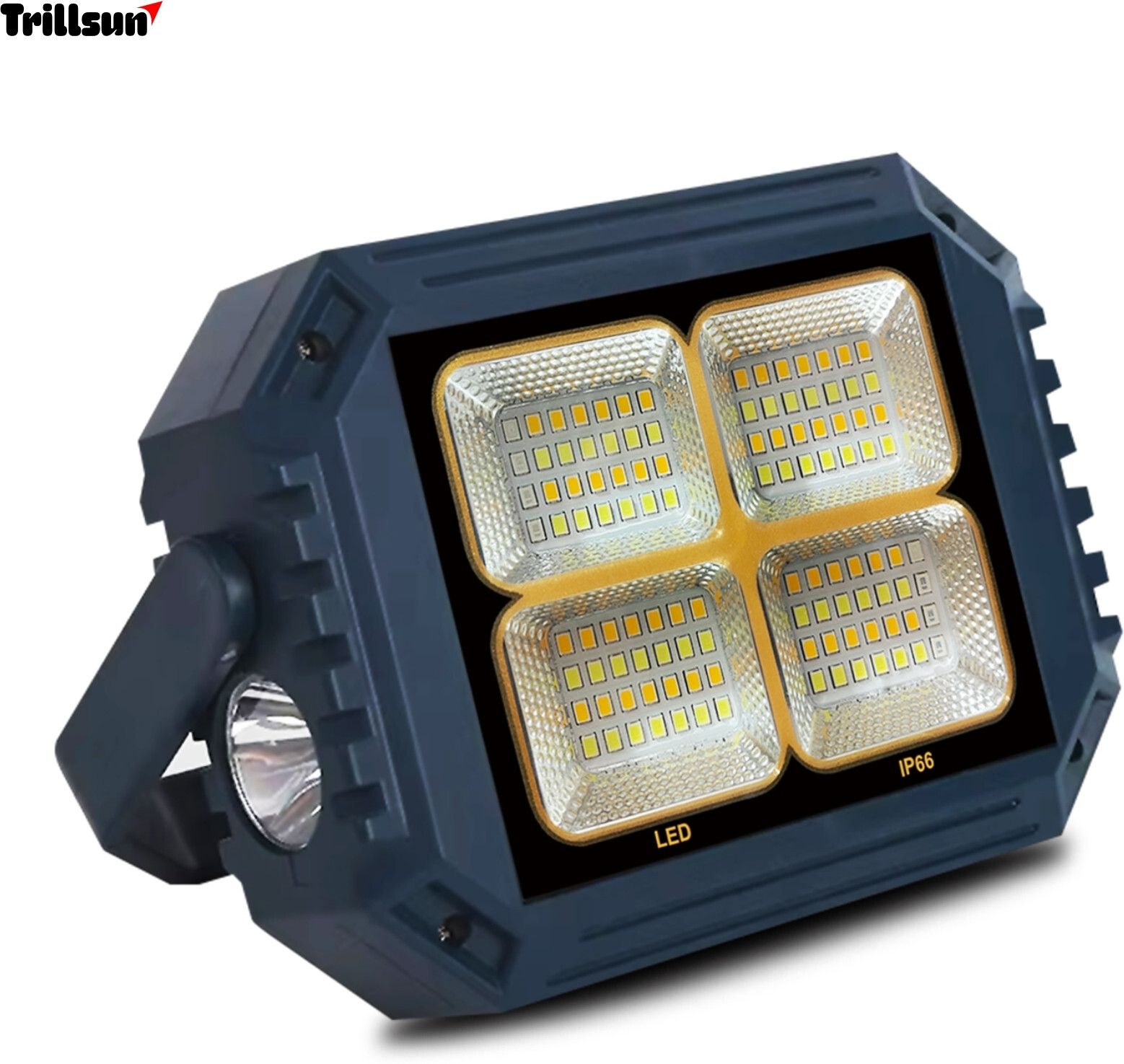 114 LED Solar Rechargeable Home Lighting with 50W Torch 5 hrs Torch Emergency Light