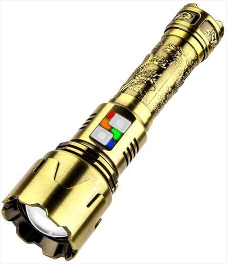 Aluminum Alloy Strong Light Flashlight 26800 Battery - (KH-X02) 4 hrs Torch Emergency Light-image-14