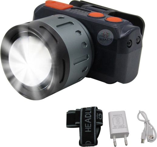 Head Mount Torch Zoom Waterproof Rechargeable Handsfree IR Sensor Torch 5 hrs Torch Emergency Light-image-14