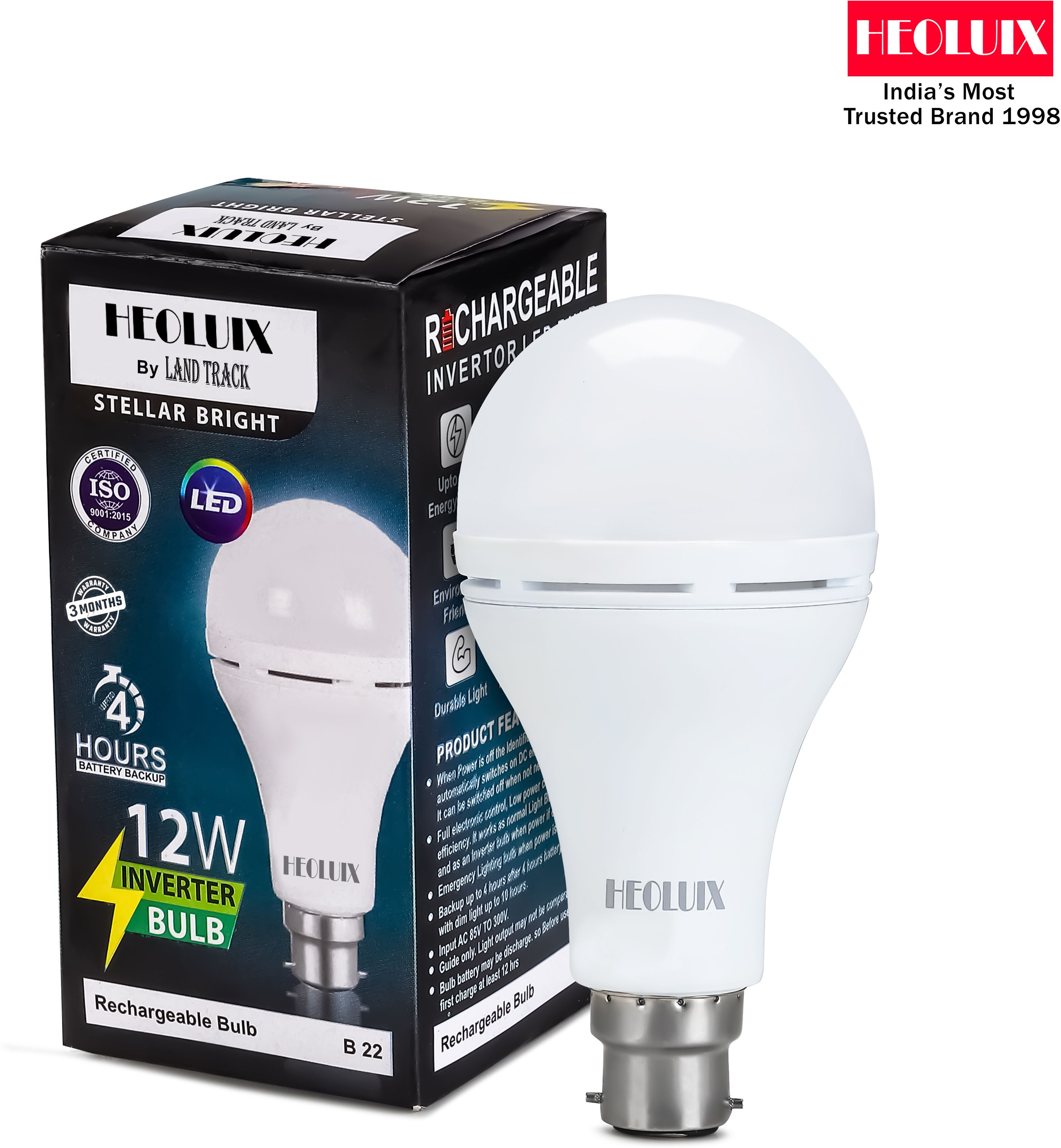 heoluix rechargeable Emergency inverter bulb 12watt battery backup 4 hrs Bulb Emergency Light-picture-20