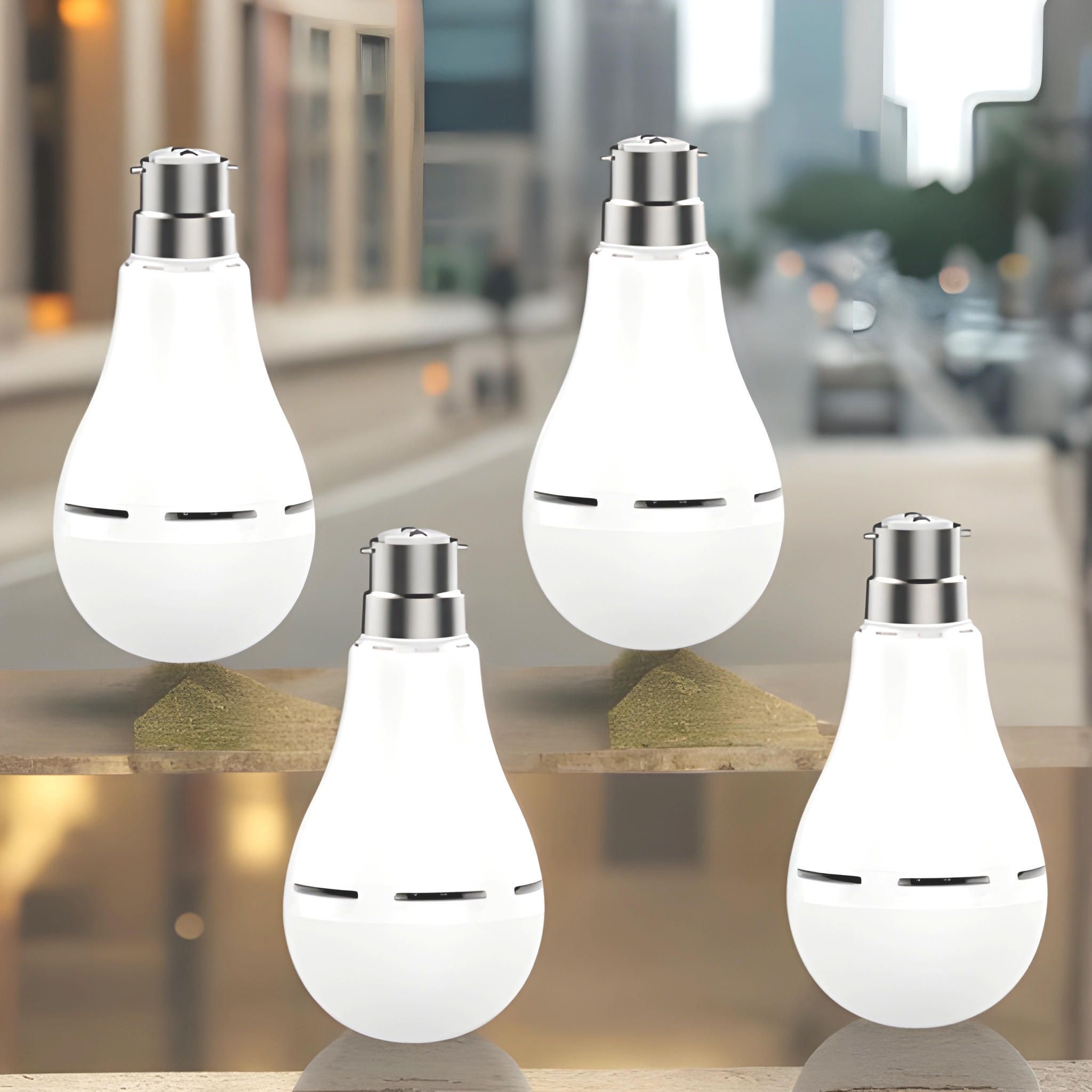 Inverter Bulb 9W LED 1200mAh battery 4 hrs emergency light Pack of 3 bulbZQ20 4 hrs Bulb Emergency Light-image-48
