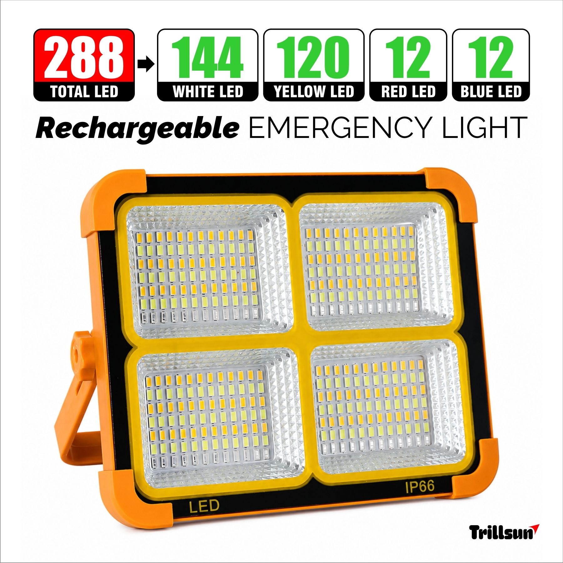 Hi-Bright LED Multi-Function Rechargeable Solar Light with Power bank 4 hrs Flood Lamp Emergency Light-image-43