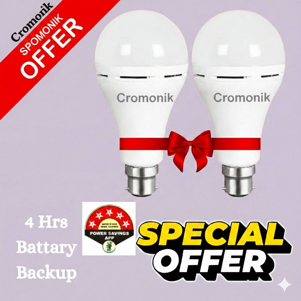 cromonik 12W Rechargeable LED Bulb | Emergency Inverter | 4H Backup 4 hrs Bulb Emergency Light-picture-32