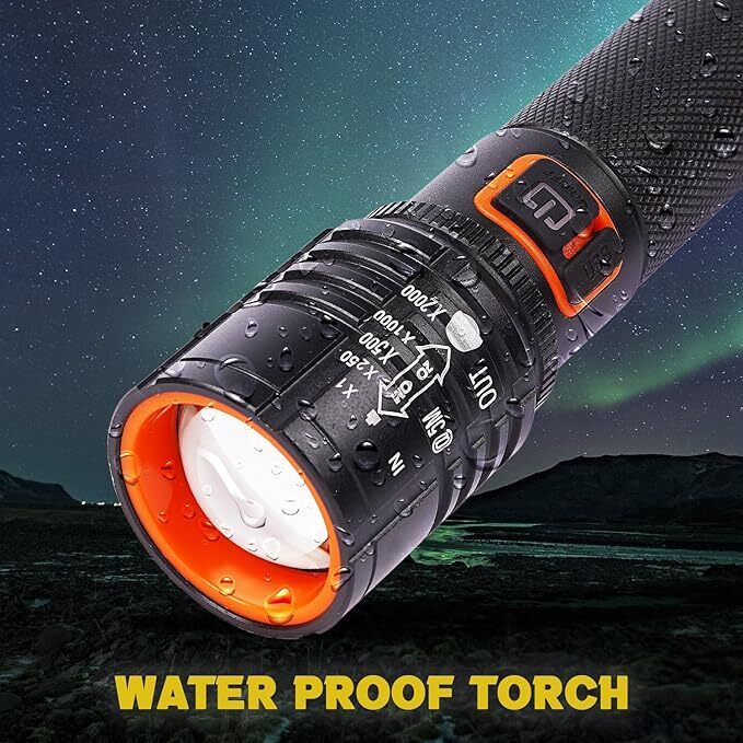 Metal Led Light Long Range 1000 Meter|1 Km High Power Zoomable & Type-C Torch-image-20