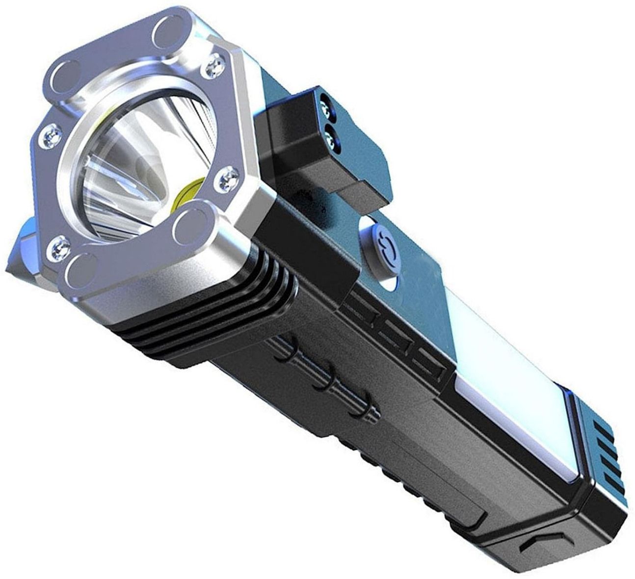 Mini Rechargeable LED Flashlight with Long Distance Beam Range 3 hrs Torch Emergency Light-image-29