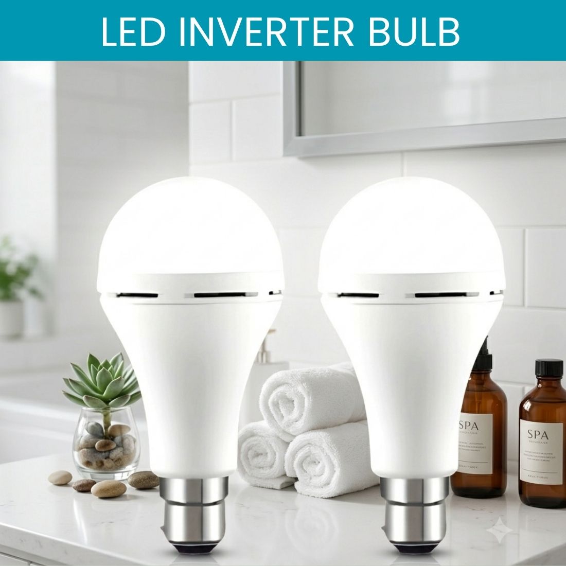 sacro Rechargeable LED Emergency Bulb, Inverter Backup Light for Home Pack of-2 HF100 4 hrs Bulb Emergency Light-picture-39