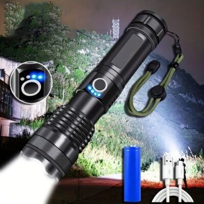 hymasa M983 Zoomable Torch Light Rechargeable Flashlight 10 hrs Torch Emergency Light-picture-36