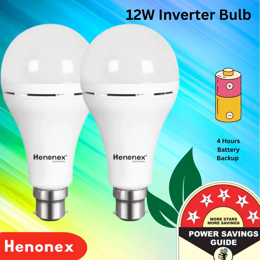 2 pcs 12W LED Bulb Emergency Backup for Home 4 hrs Bulb Emergency Light-image-11