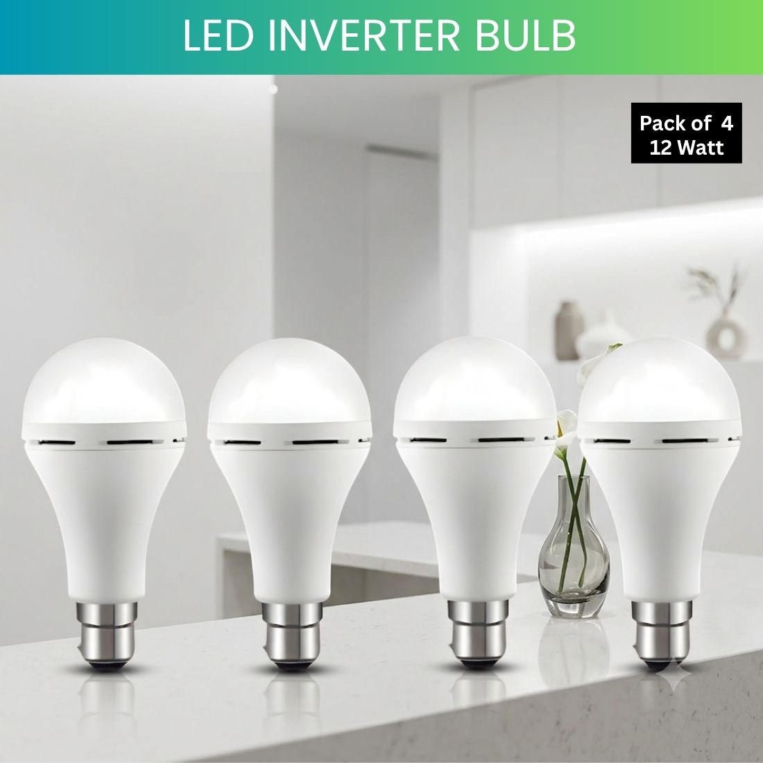 guggu Rechargeable Emergency LED Bulb, Power Cut Backup Light For Home Pack of-4 JI271 4 hrs Bulb Emergency Light-picture-28