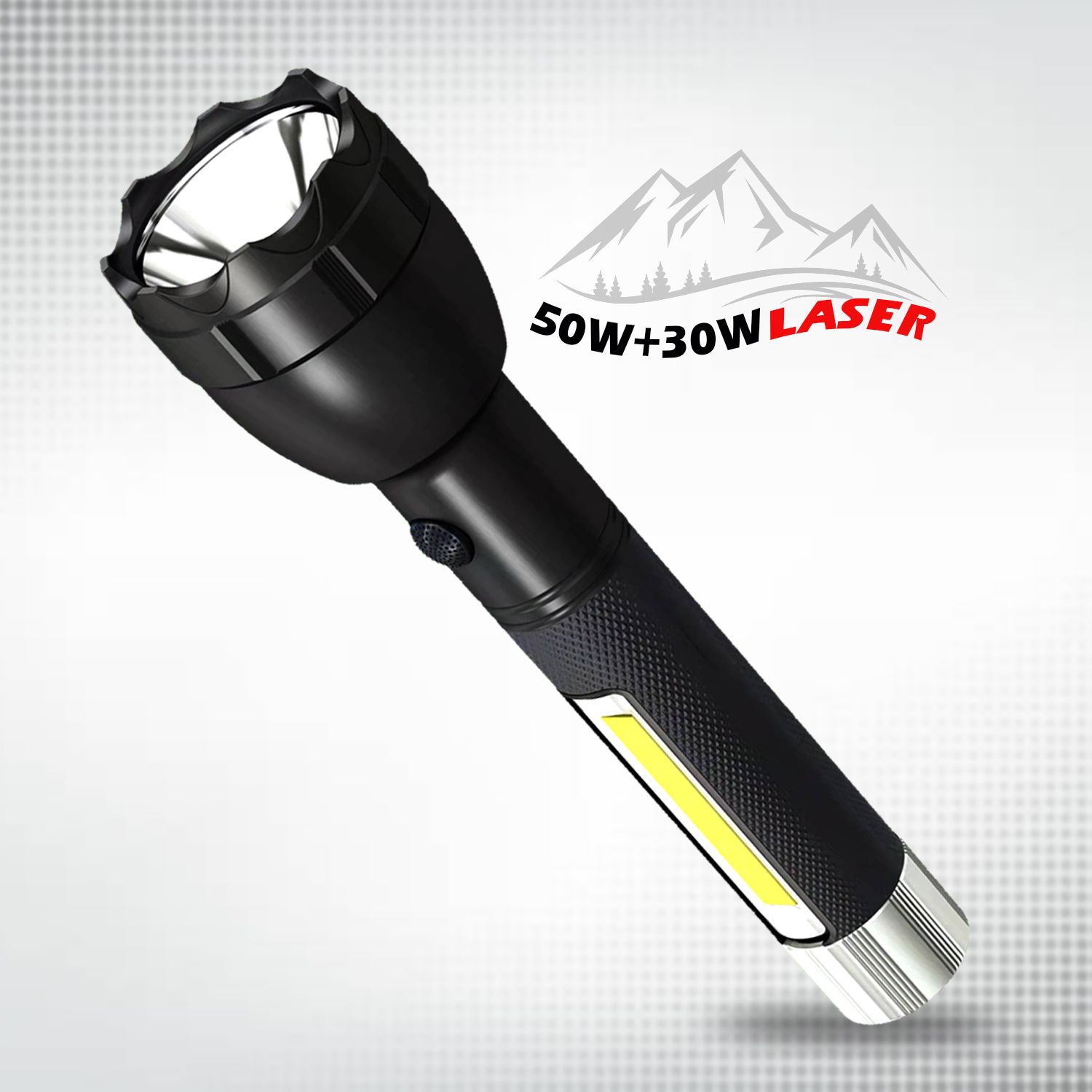 Long Range 50W LED Rechargeable 2 in 1 Flashlight Home 6 hrs Torch Emergency Light-image-35
