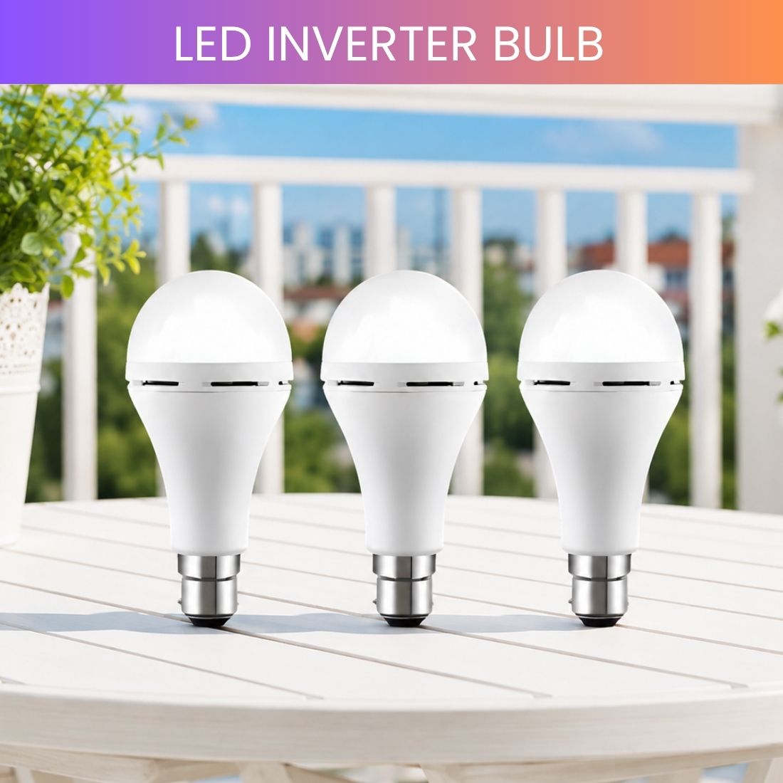 sacro Rechargeable LED Emergency Bulb, Inverter Backup Light for Home Pack of-3 BU75 4 hrs Bulb Emergency Light-picture-22