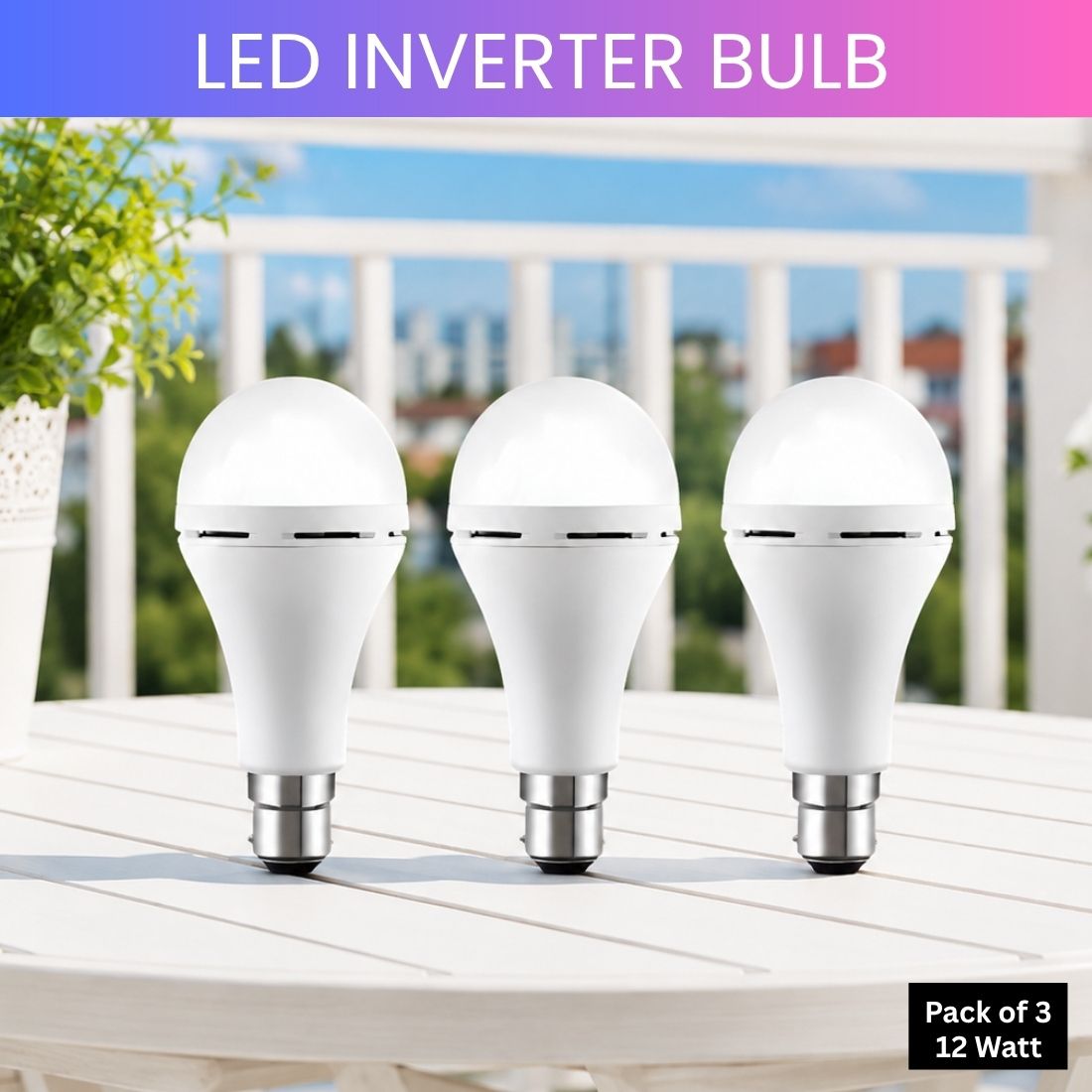Rechargeable Emergency LED Bulb, Power Cut Backup Light For Home Pack of-3 YU495 4 hrs Bulb Emergency Light-image-22