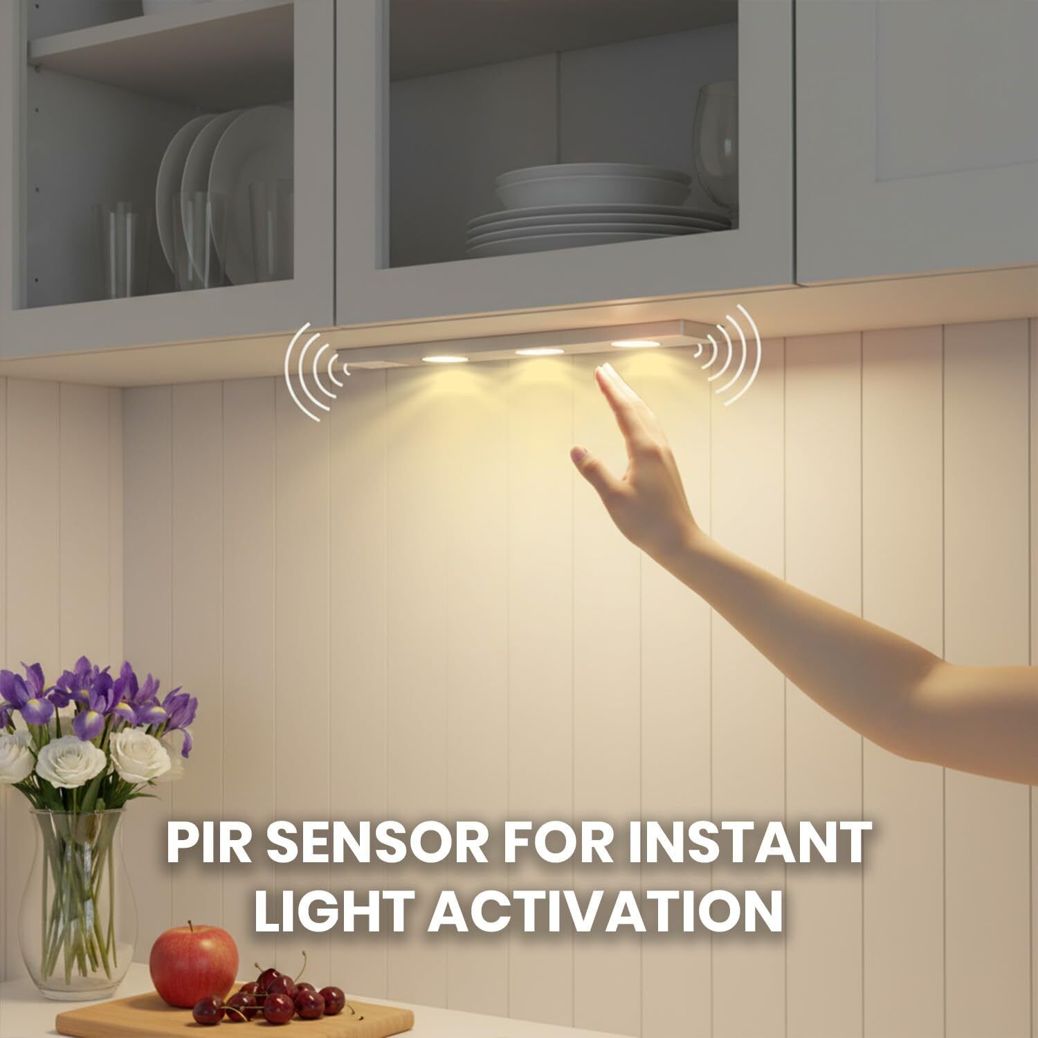 Xydrozen Wireless Cabinet Lighting with Motion Detection & Dimmable Brightness Motion Sensor Light-image-44