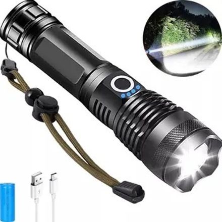 hymasa M983 Zoomable LED Flashlight High Power Rechargeable Torch 10 hrs Torch Emergency Light-picture-38