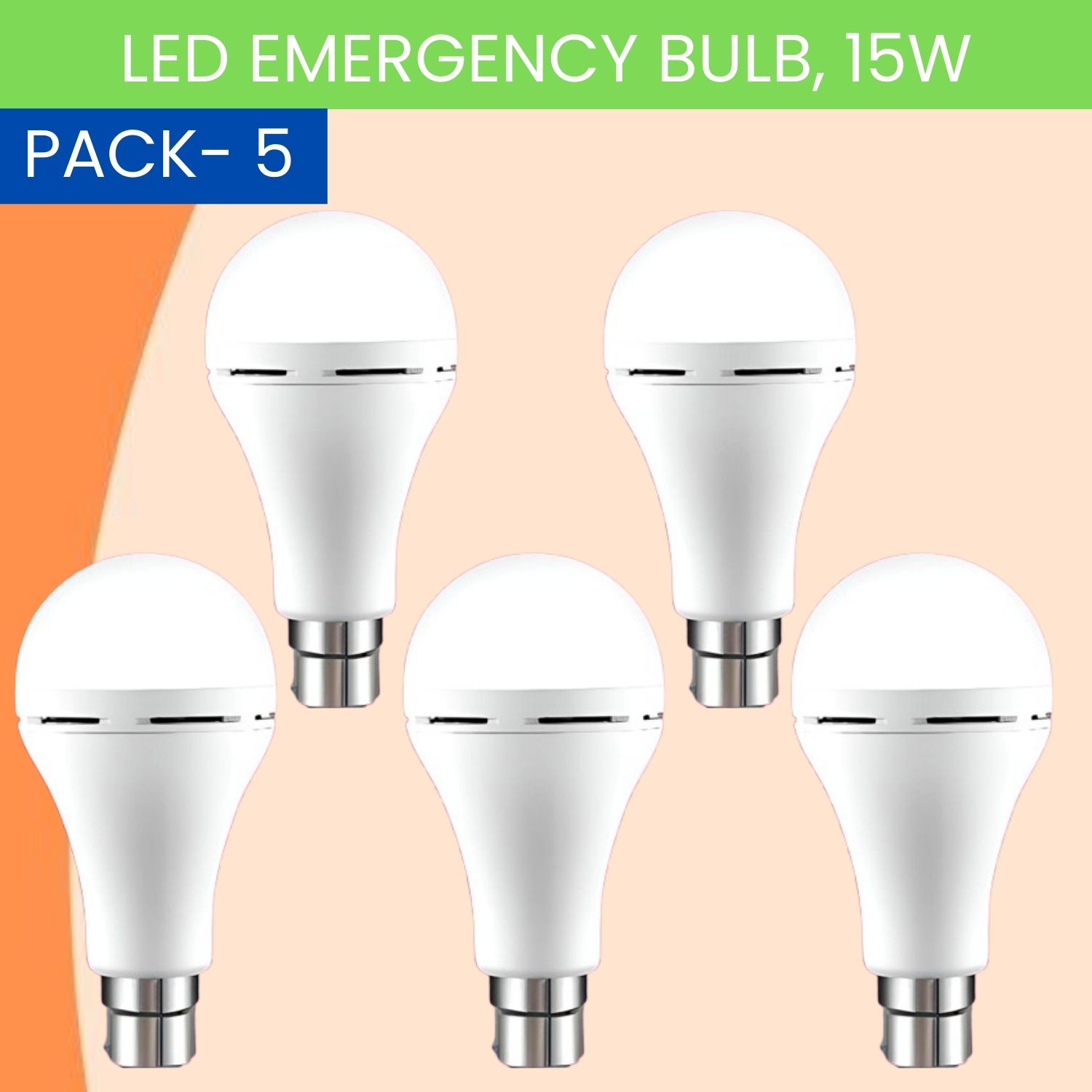 15W Rechargeable Inverter LED Bulb with Upto 4H.Power Cut Lighting Pack of_5A184 4 hrs Bulb Emergency Light-image-29