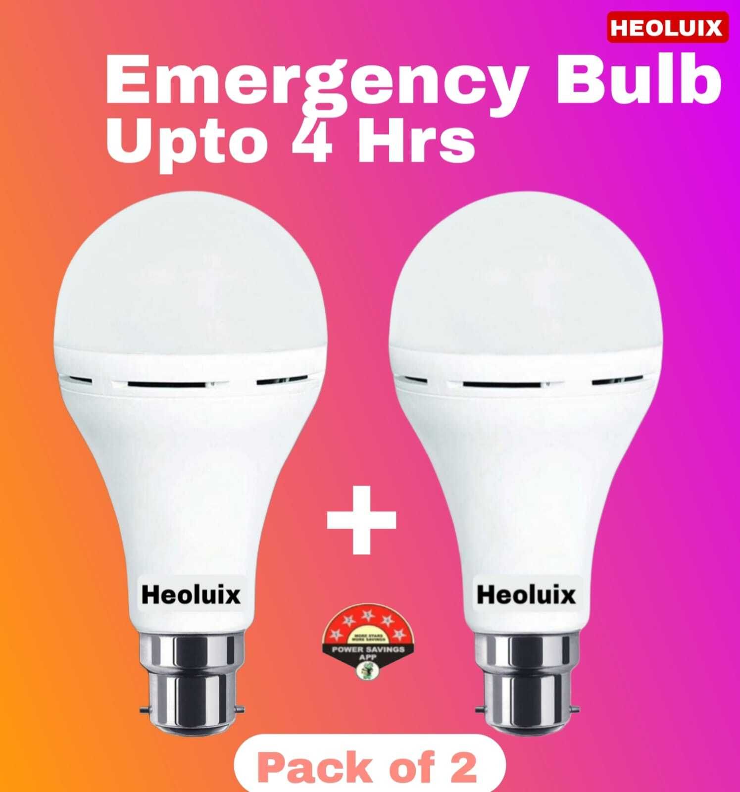 12w emergency charging bulb pack of 2 4 hrs Bulb Emergency Light
