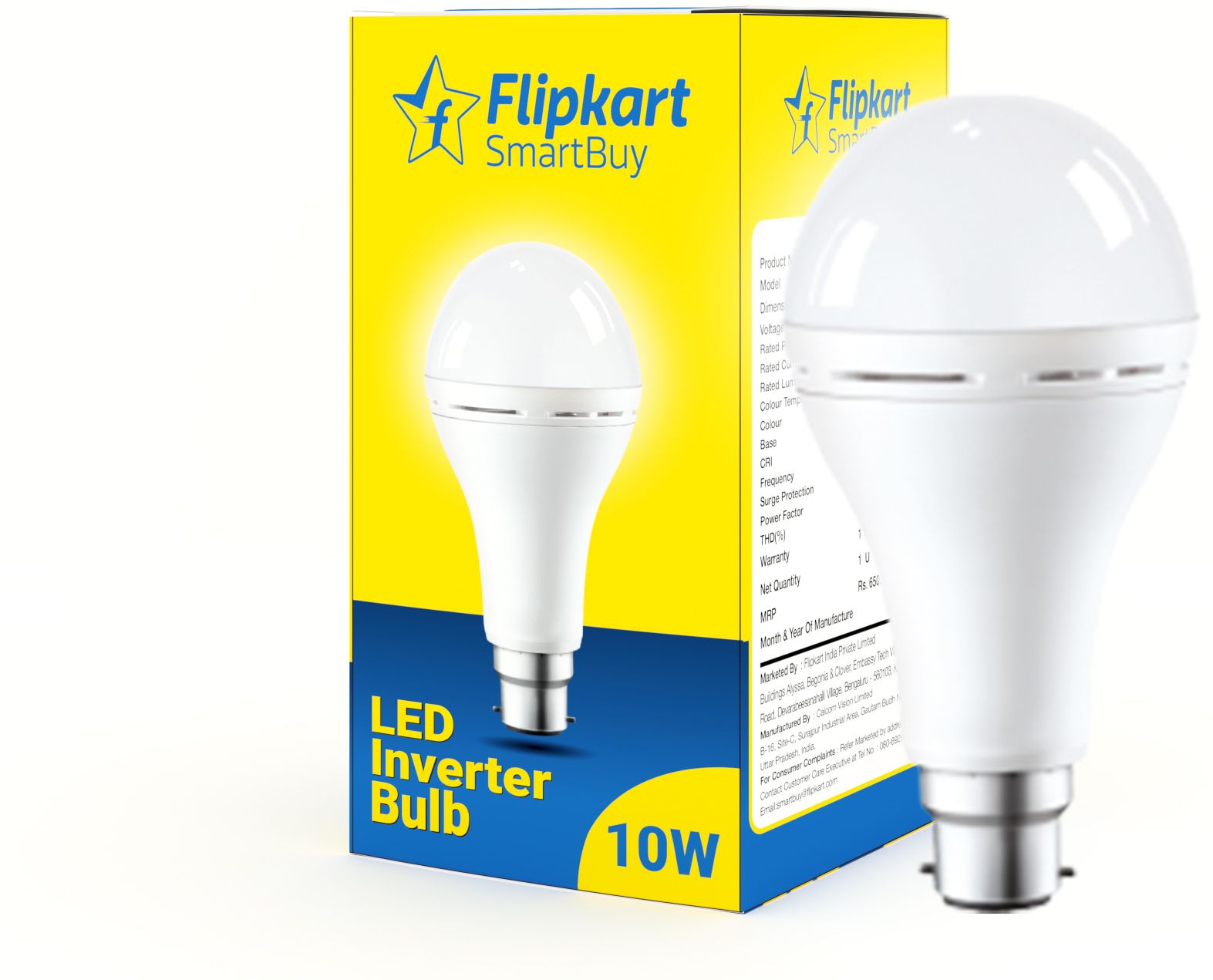 10W Rechargeable Inverter LED Bulb with backup of upto 3 hrs Bulb Emergency Light