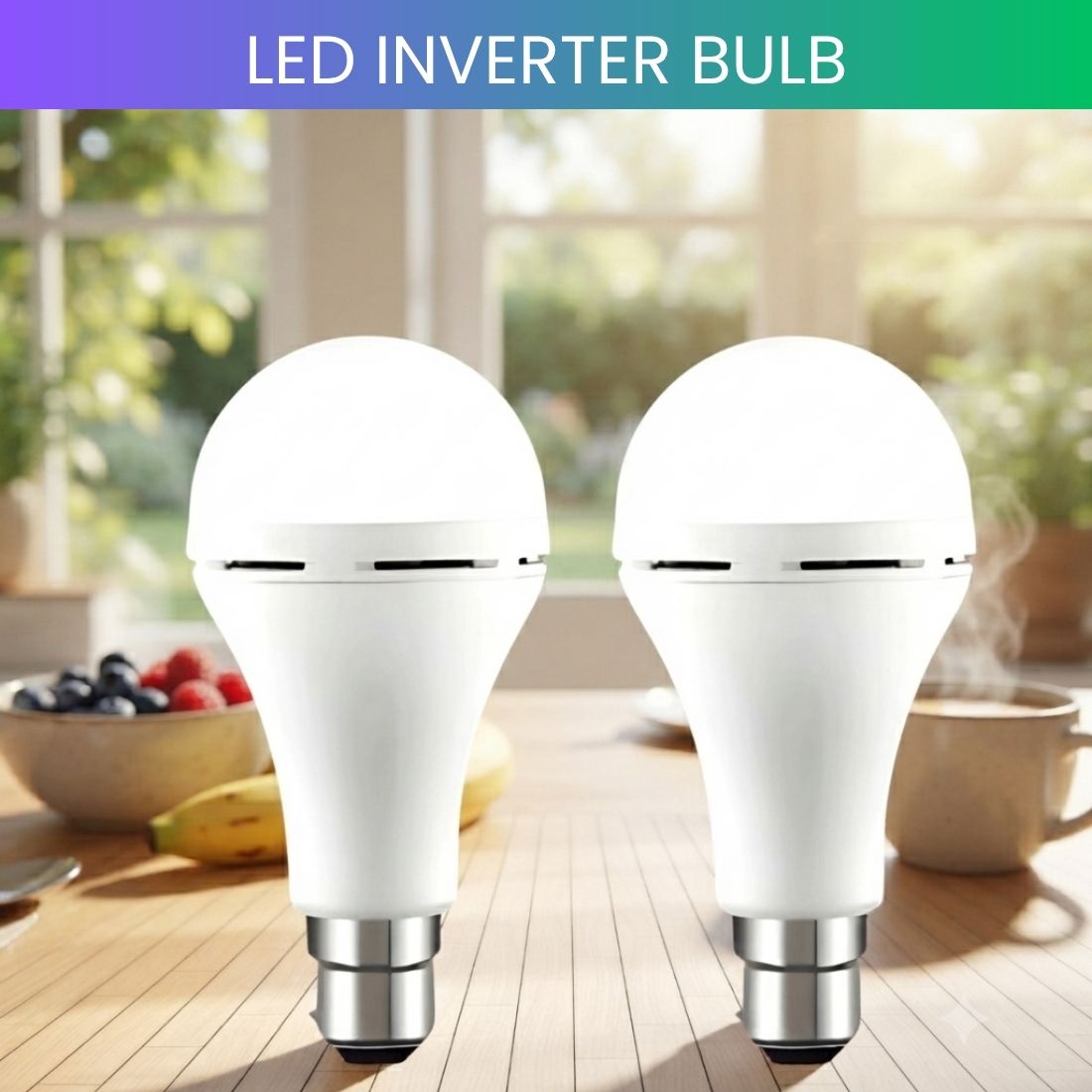 sacro Rechargeable LED Emergency Bulb, Inverter Backup Light for Home Pack of-2 HF214 4 hrs Bulb Emergency Light-picture-35