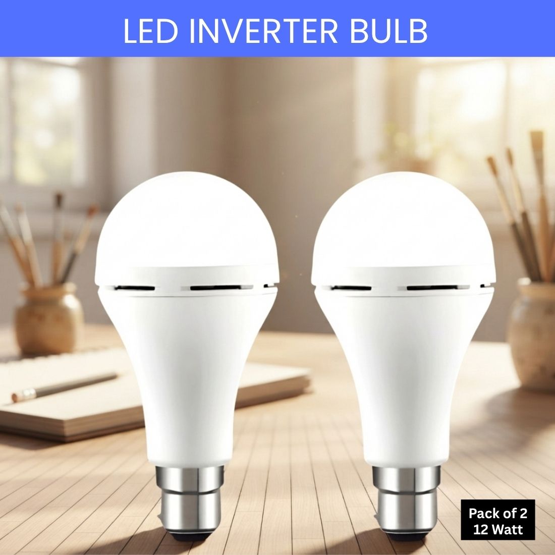 Rechargeable Emergency LED Bulb, Power Cut Backup Light For Home Pack of-2 EG387 4 hrs Bulb Emergency Light-image-9
