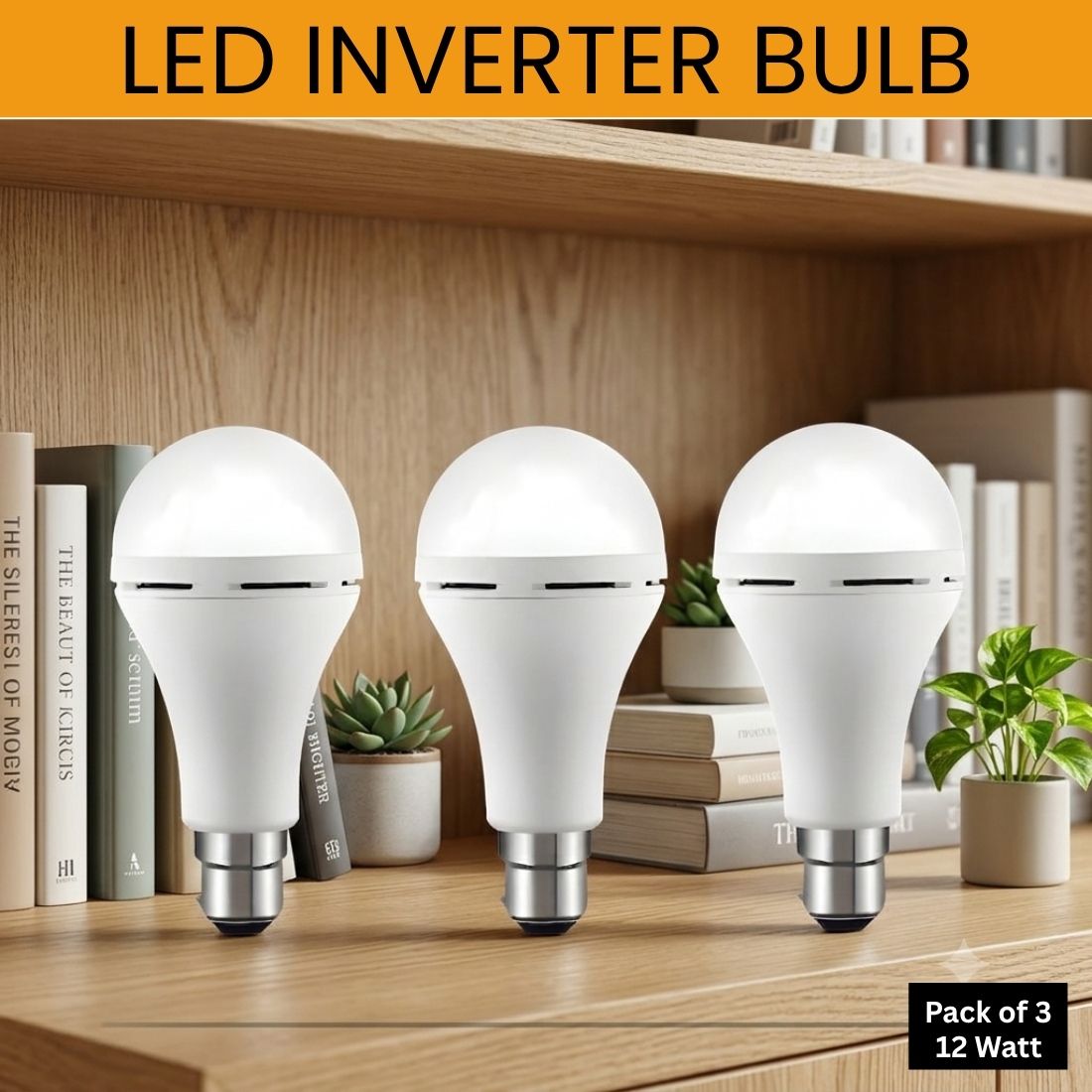 Rechargeable Emergency LED Bulb, Power Cut Backup Light For Home Pack of-3 UU264 4 hrs Bulb Emergency Light-image-46