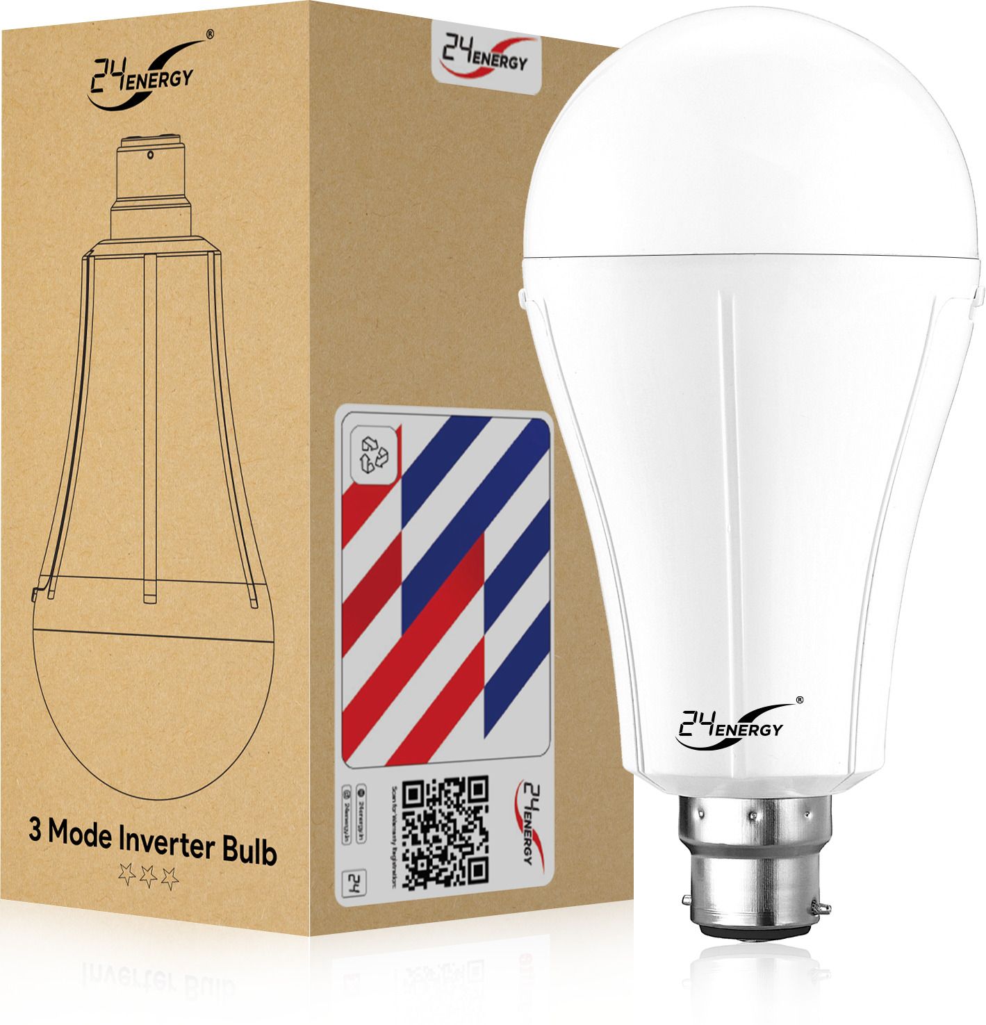 24 energy 12W Rechargeable Inverter LED Bulb 8 hrs Bulb Emergency Light-picture-10