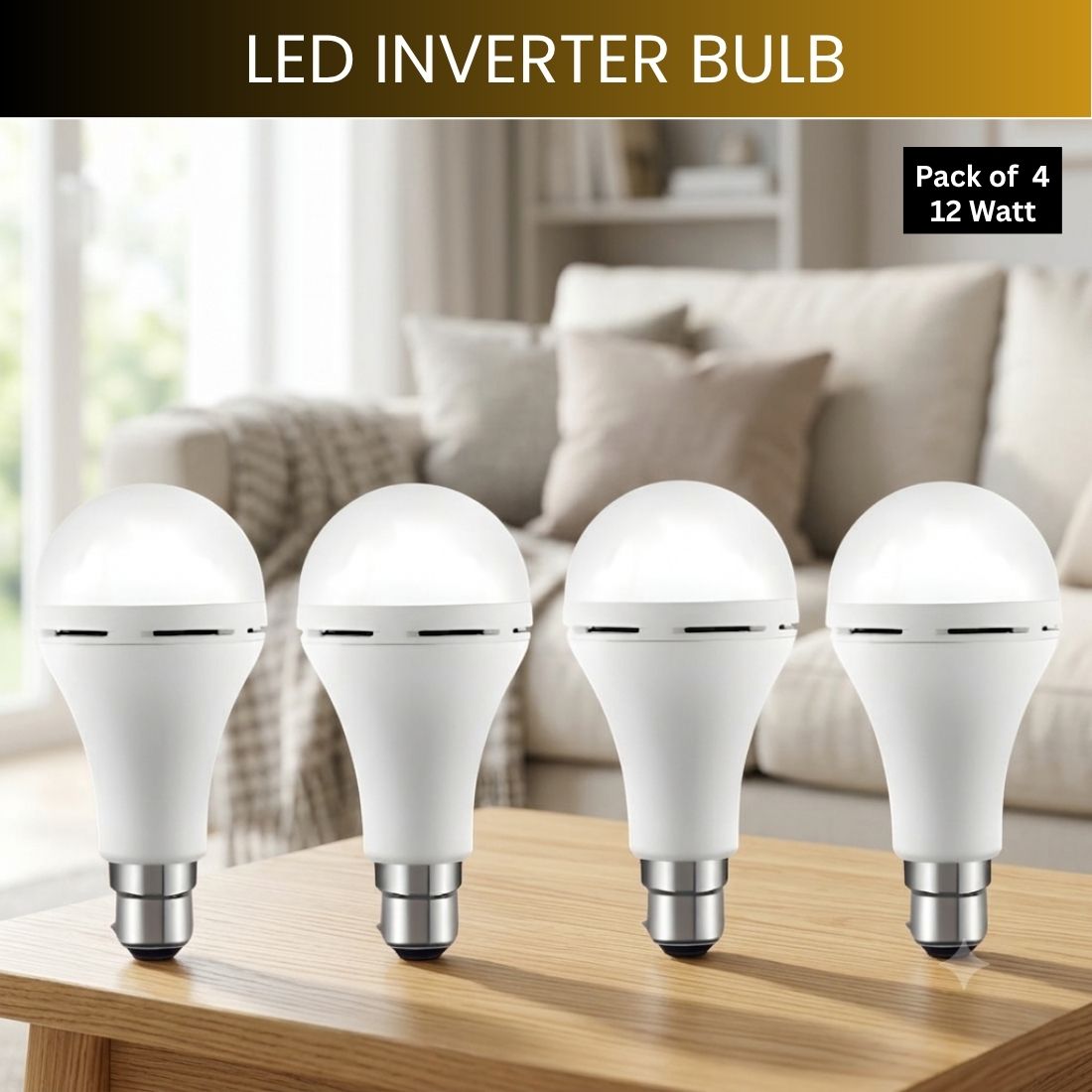 Rechargeable Emergency LED Bulb, Power Cut Backup Light For Home Pack of-4 KR274 4 hrs Bulb Emergency Light-image-17