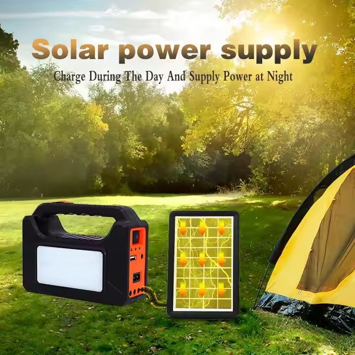 RL-1390 LED Portable Solar Inverter + 3 Bulb + Plate + Mobile Charging Cable 6 hrs Flood Lamp Emergency Light-image-11