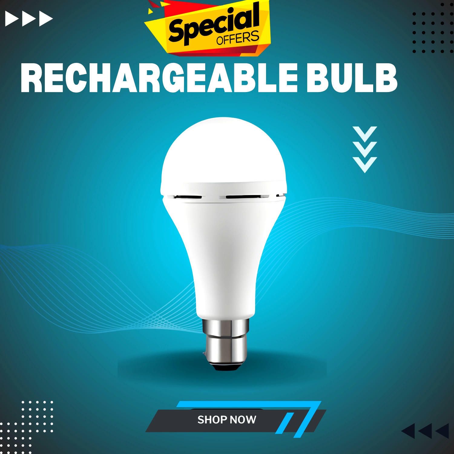 guggu Rechargeable Emergency Bulb With Inverter Bulb for home 4Hrs battery backupS423 3 hrs Bulb Emergency Light-picture-4